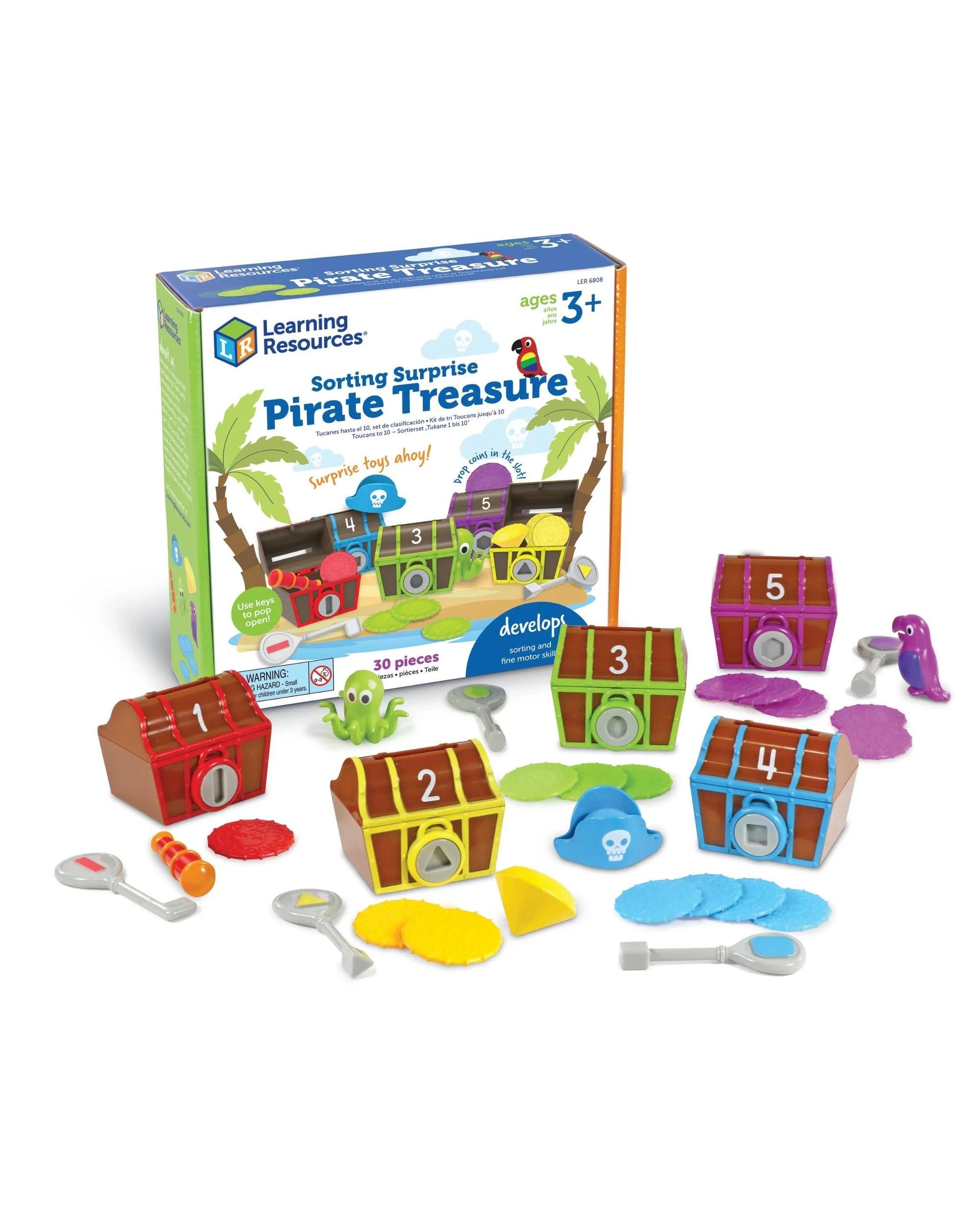 1 Learning Resources Sorting Surprise Pirate Treasure Playset, 1 of 5