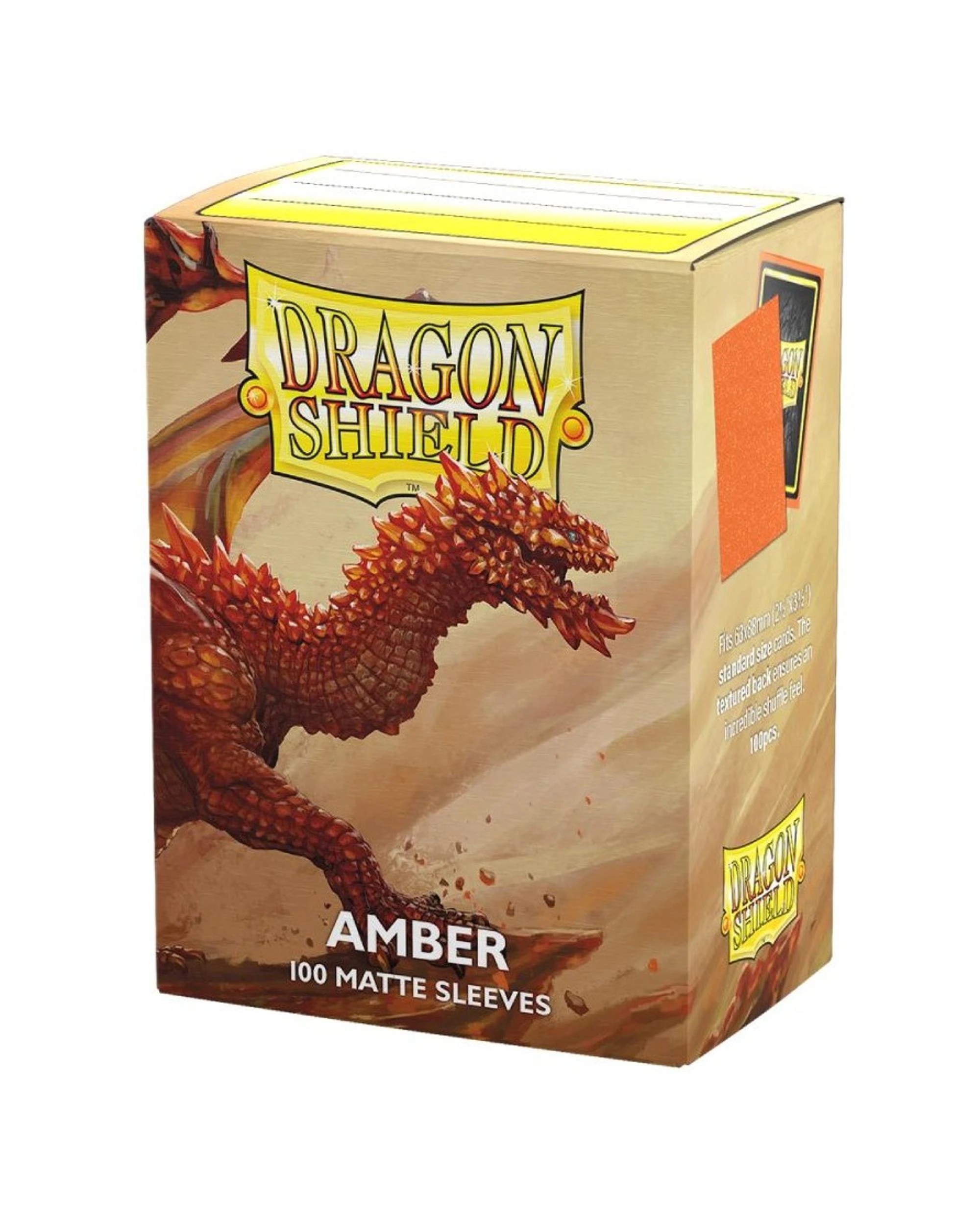 1 Dragon Shield Amber Matte Sleeves 100 Pack - Orange, 1 of 2