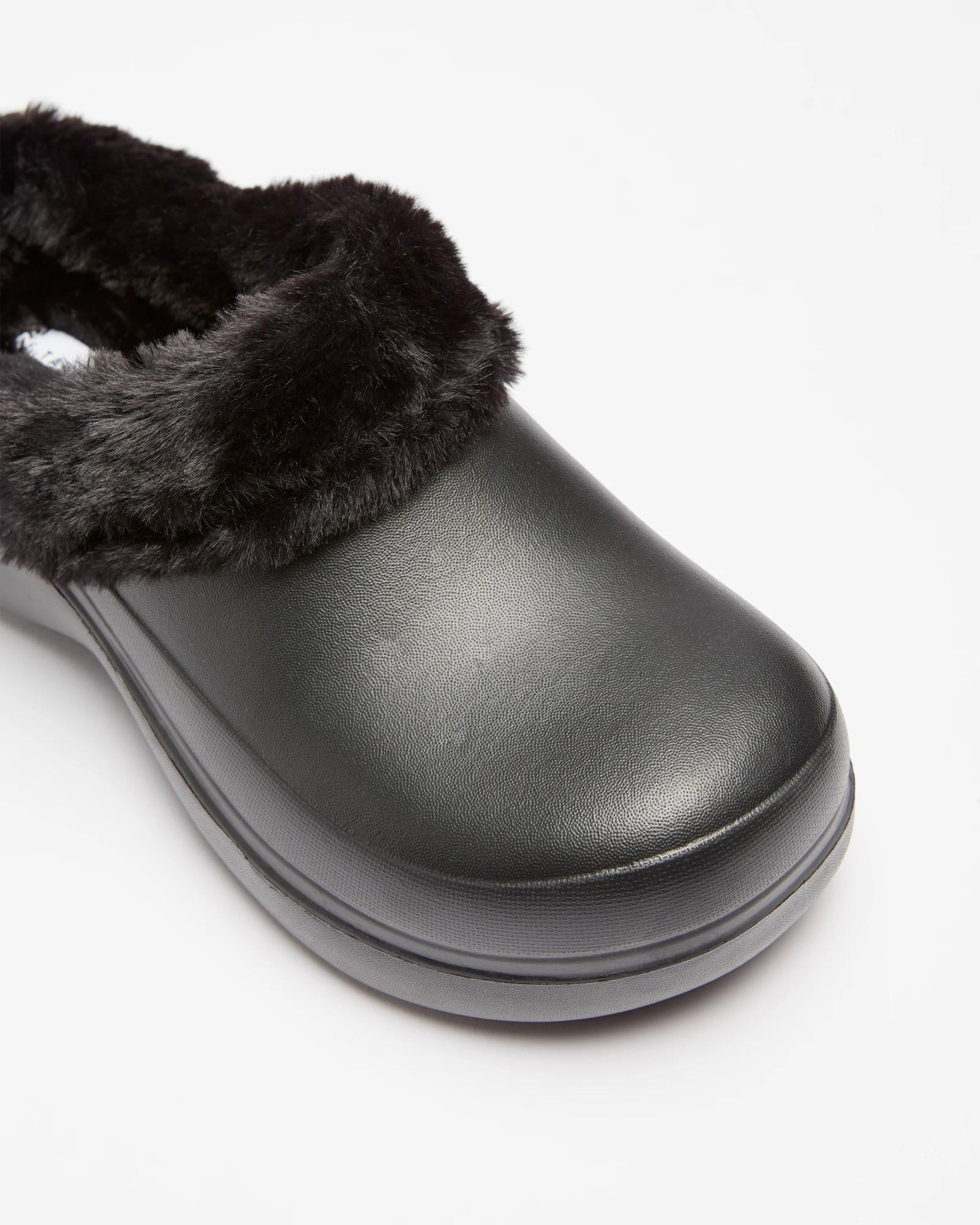 2 Target Womens Eva Fur Lined Clog BLACK, 2 of 3
