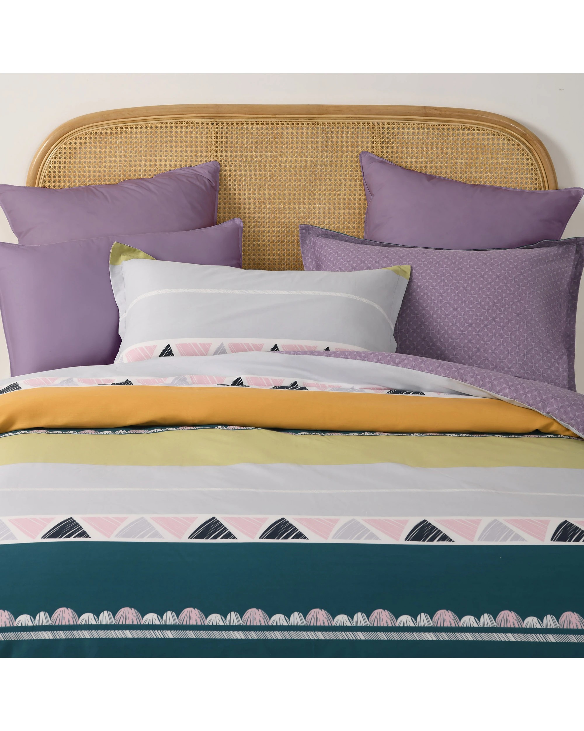 3 Dreamaker Maddison 100% Cotton Reversible Quilt Cover Set - Single Bed - Lilac, 3 of 8
