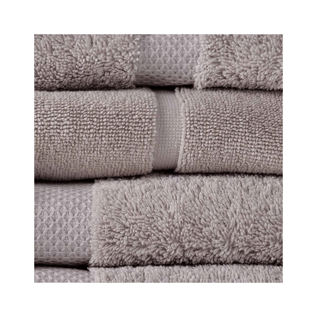 2 Canningvale 8pc Royal Splendour Home Decor Bathroom Bath Towel Set Storm
 - Grey, 2 of 3