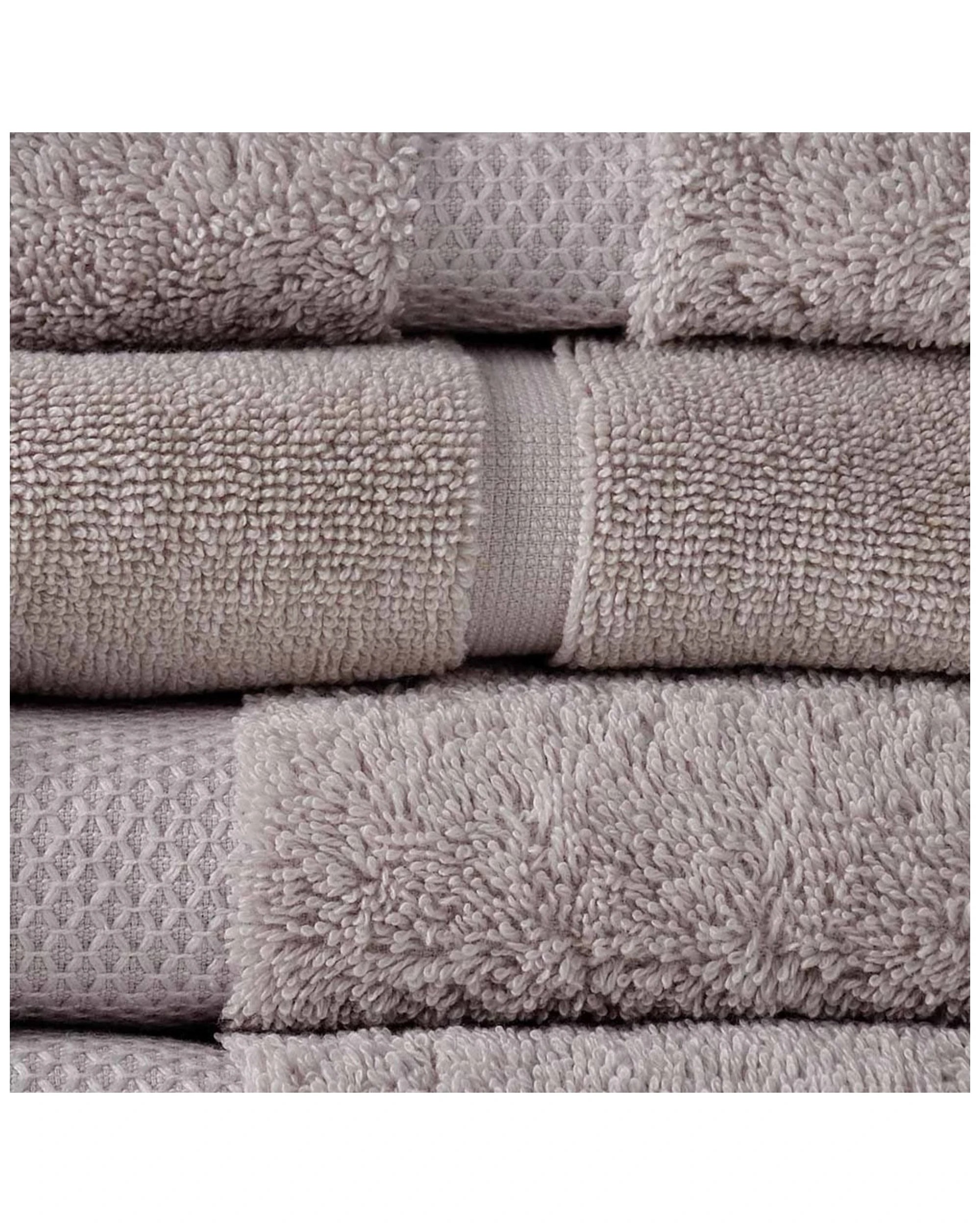2 Canningvale 8pc Royal Splendour Home Decor Bathroom Bath Towel Set Storm
 - Grey, 2 of 3