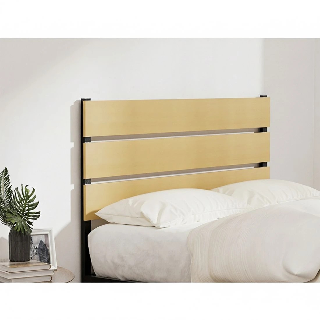 4 Artiss Bed Frame Double Size Metal Frame PAULA - Black, 4 of 7