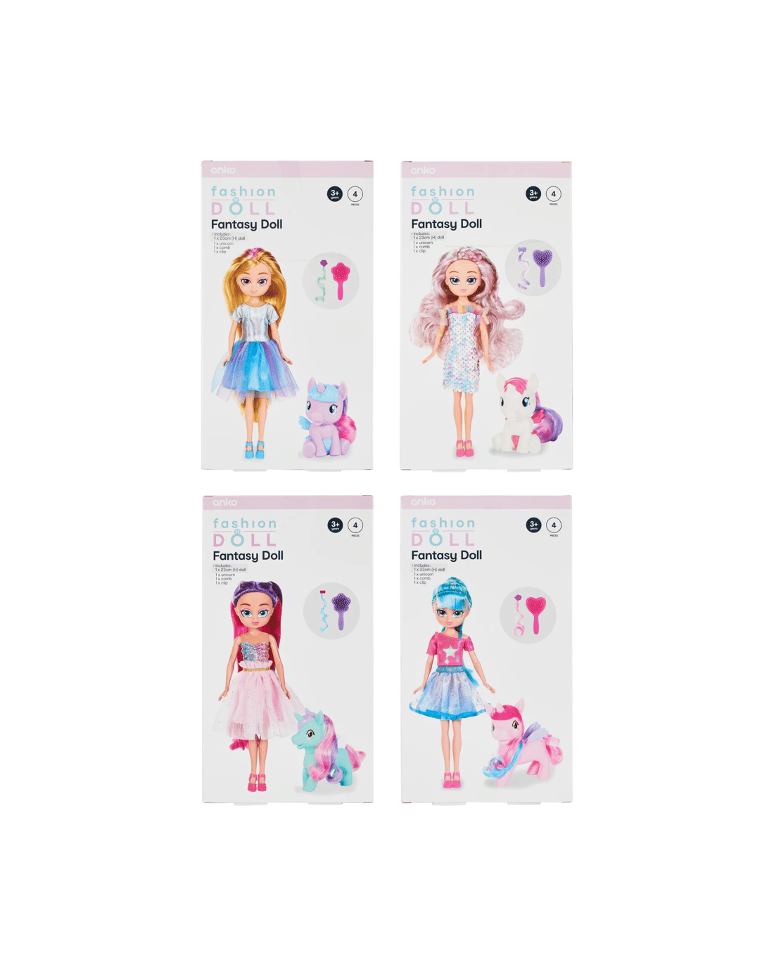 7 4 Piece Fashion Fantasy Doll - Assorted, 7 of 7