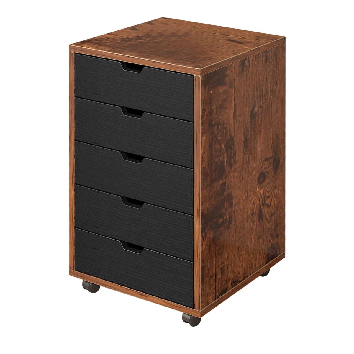 1 Ausway 5 Drawer File Cabinet Mobile Filing Document Organiser, 1 of 5