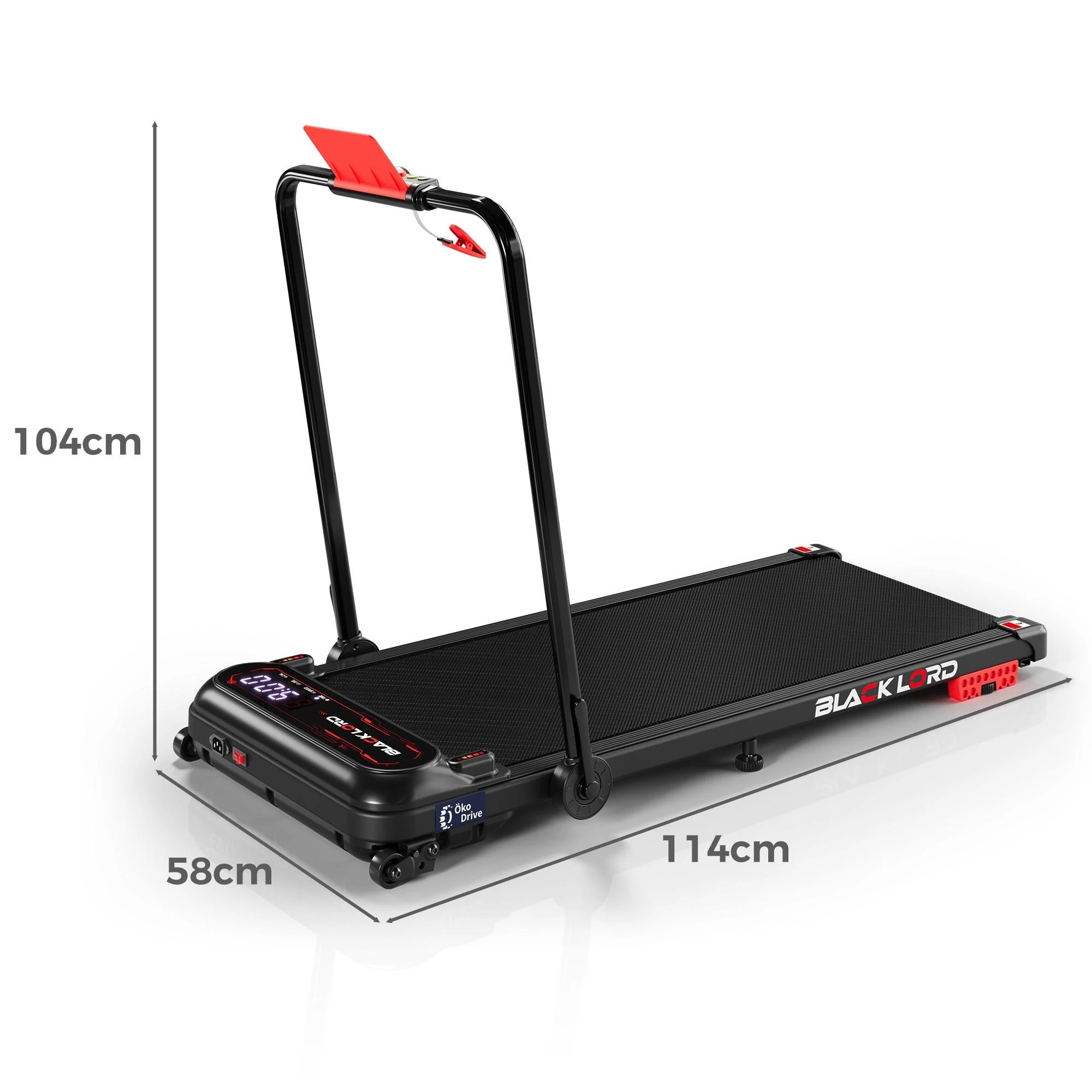 2 Black Lord Treadmill Electric Walking Pad Incline Shock Absorbers Foldable - Black, 2 of 10