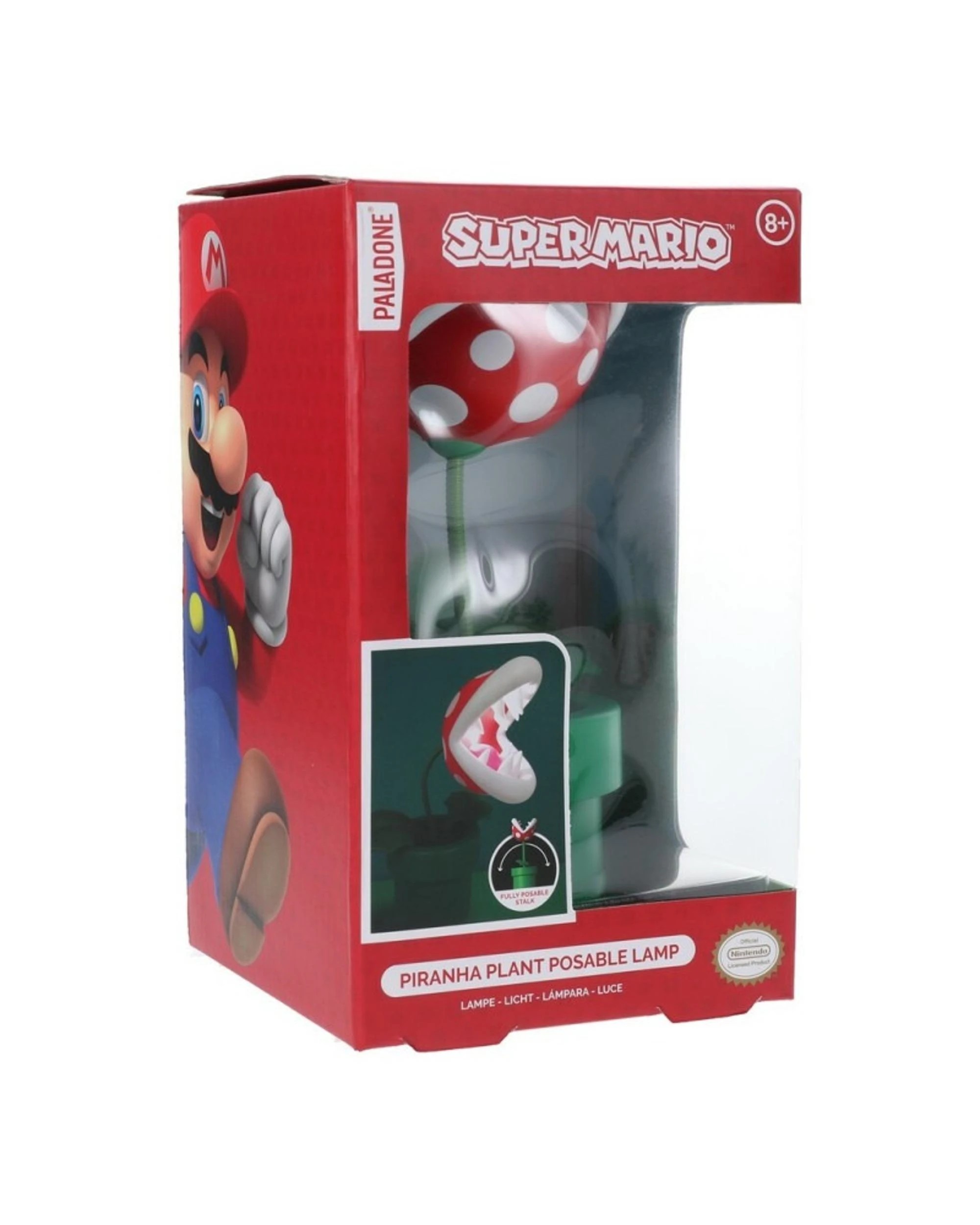 1 Paladone Super Mario Mini Piranha Plant Poseable Lamp, 1 of 4
