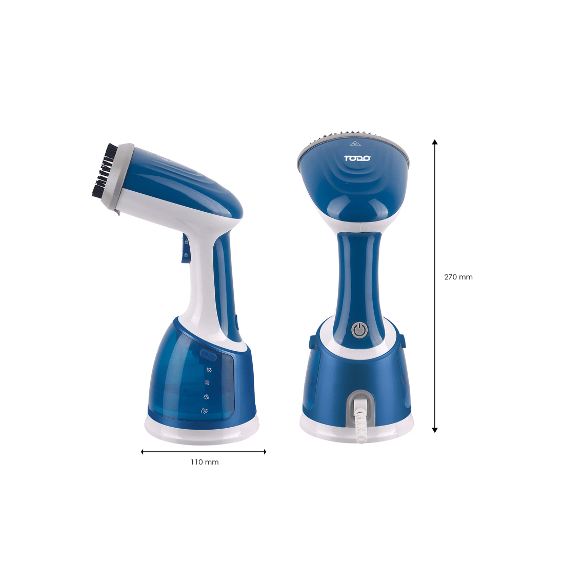 5 TODO 1700W Power Garment Steamer Handheld Steam Brush Iron Blue, 5 of 10