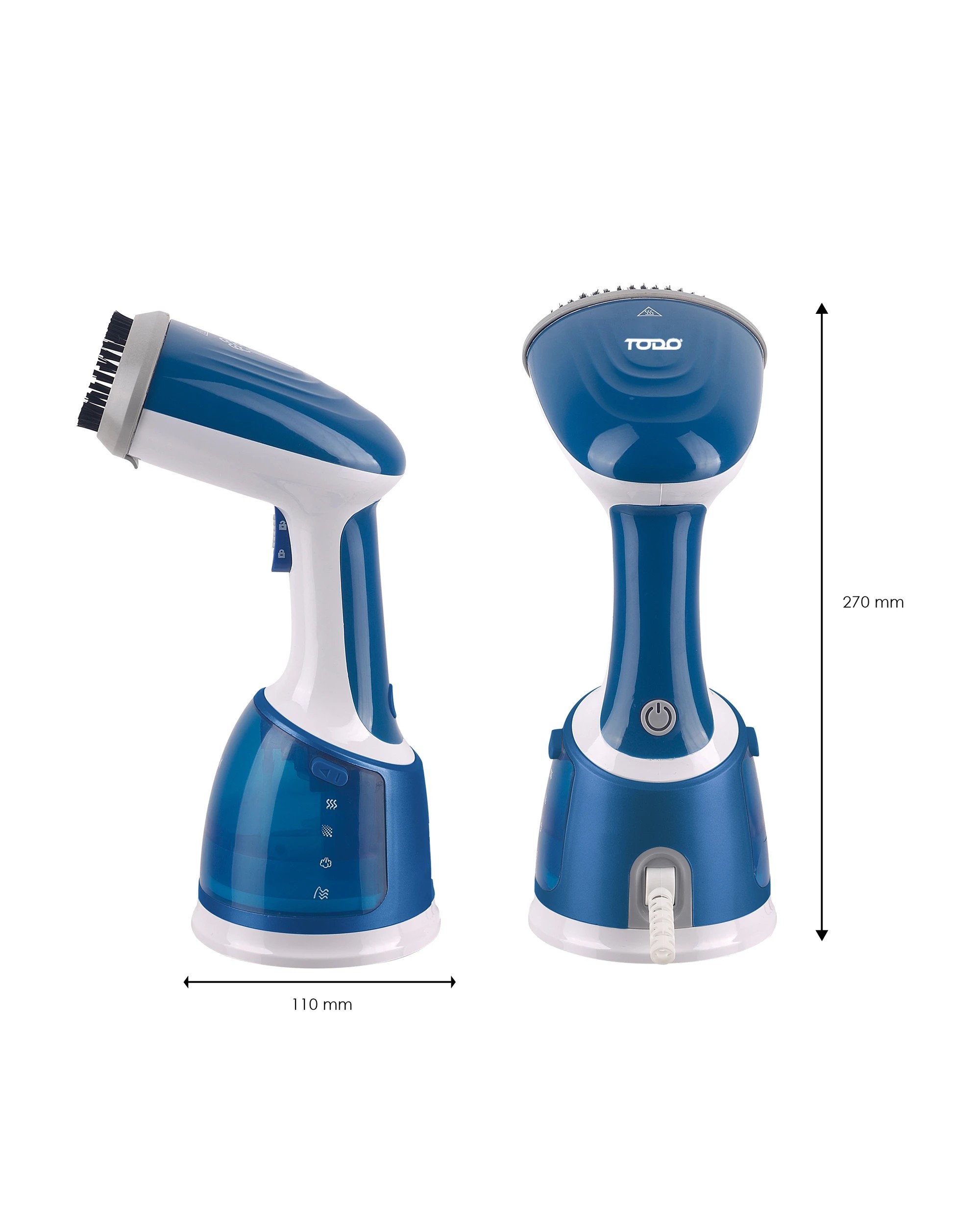 5 TODO 1700W Power Garment Steamer Handheld Steam Brush Iron Blue, 5 of 10