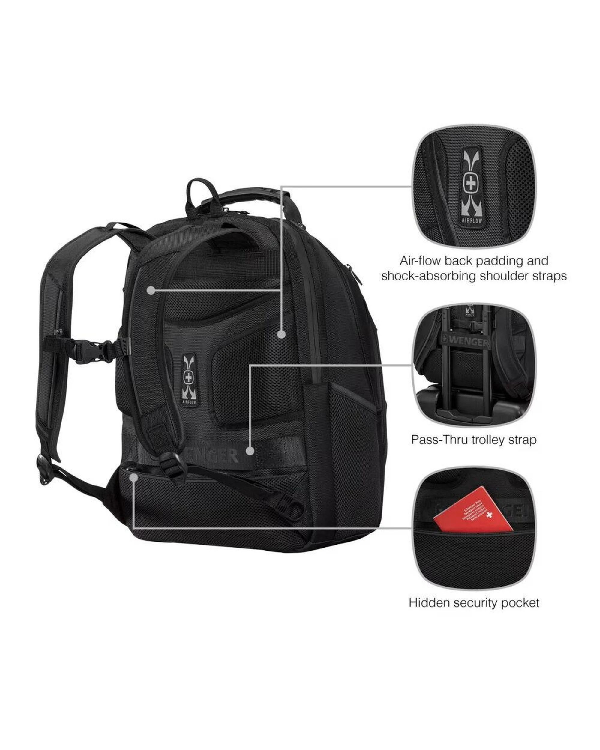 3 Wenger Legacy Black Series 16" Laptop Backpack Black, 3 of 6