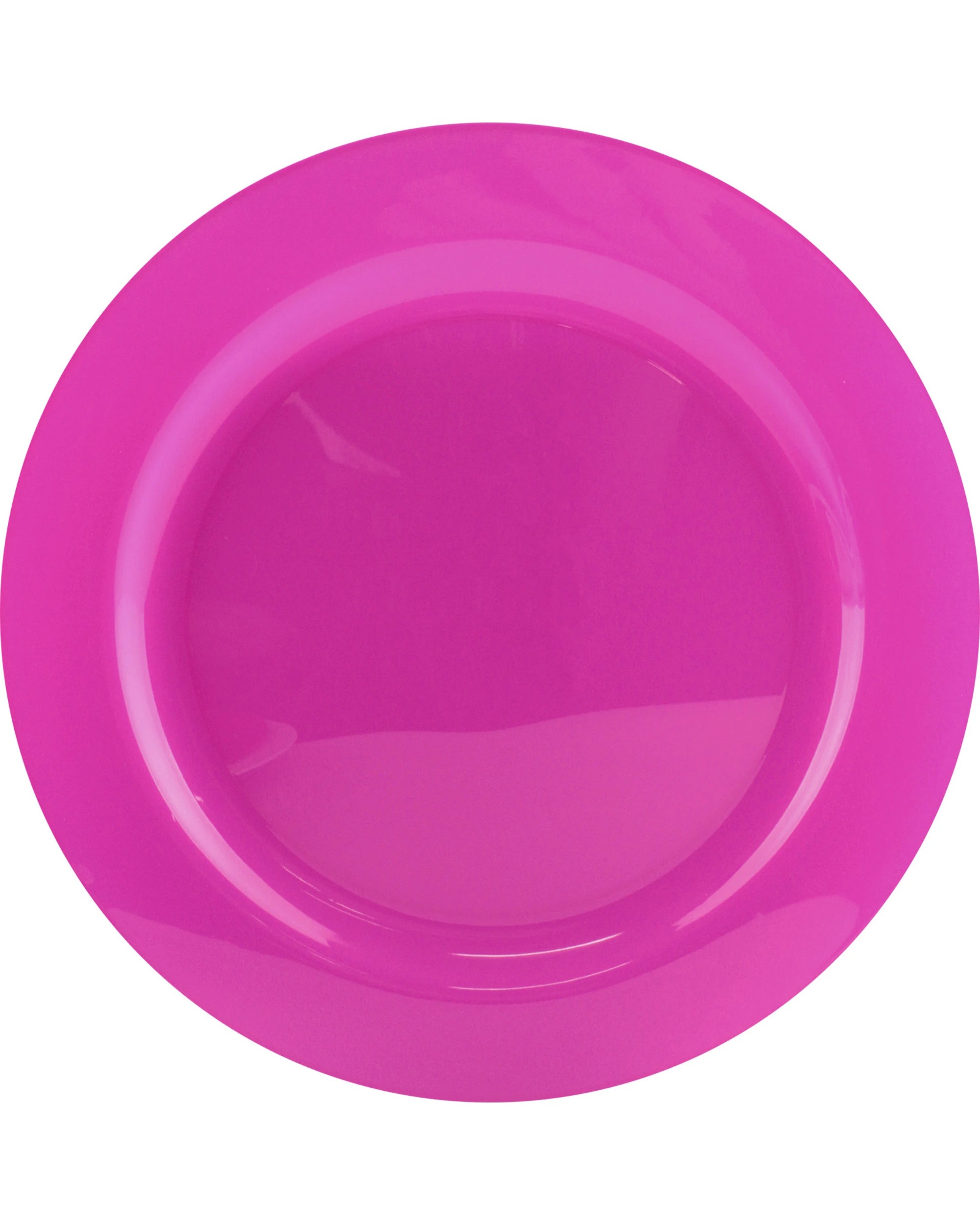 1 Partyware Fuchsia Pink 23cm Plastic Reusable Plates Pack of 10 - Fuchsia Pink, 1 of 2