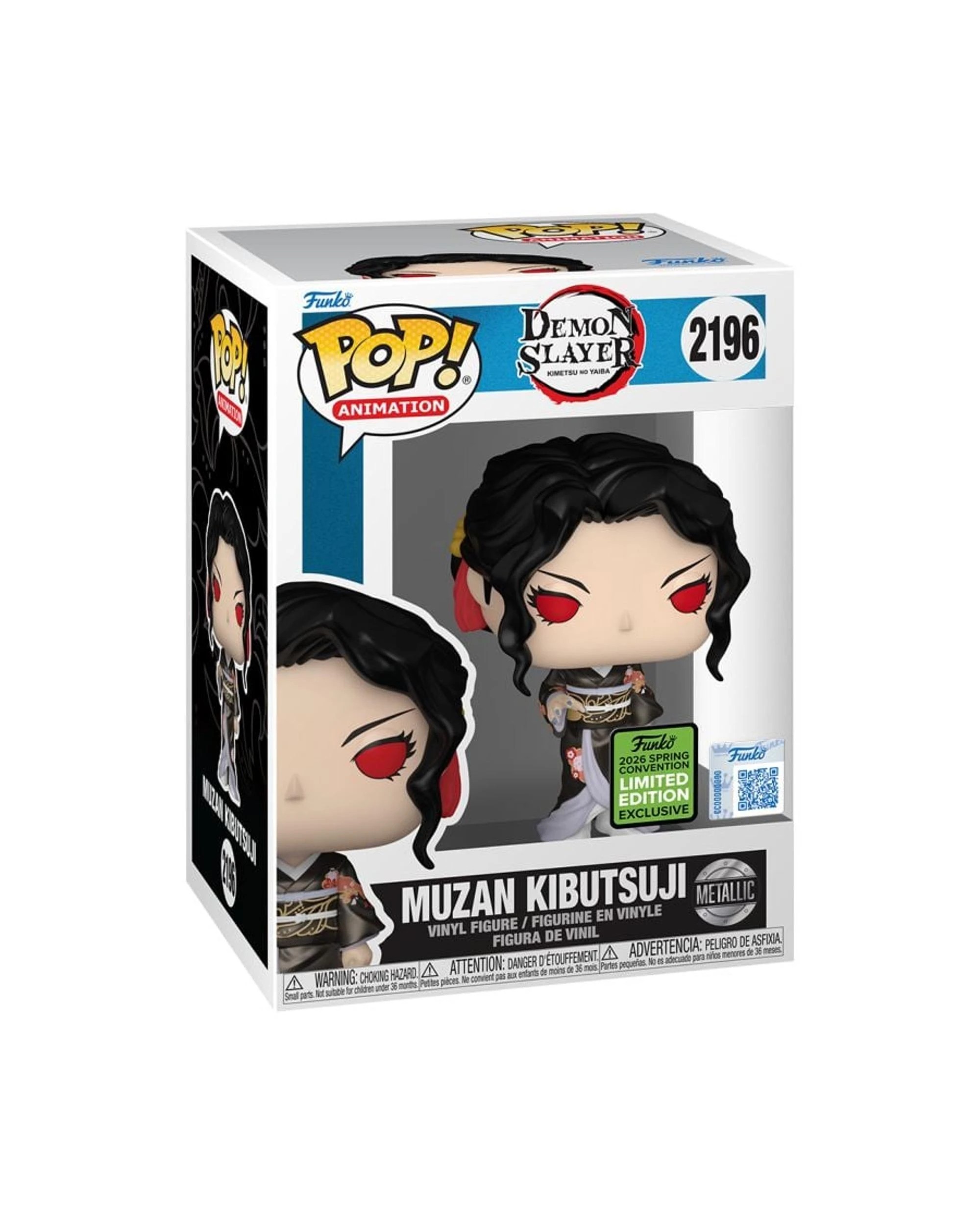 3 Demon Slayer Muzan Kibutsuji Metallic 2026 Spring Convention Funko POP! Vinyl, 3 of 3