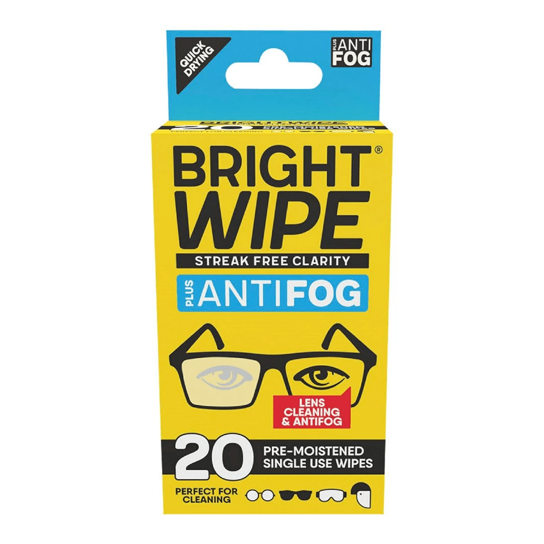 1 Brightwipe Anti-Fog Lens Cleaning Wipes 20 Pack, 1 of 4