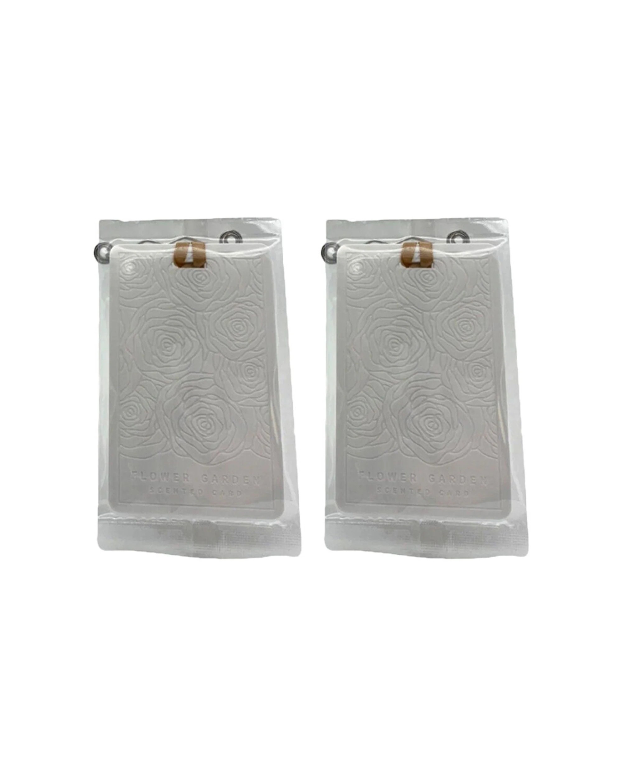 1 Bramble Bay 2x 2pc Fragrance Petal Car Air Freshener Set Rain Gardenia - White, 1 of 7