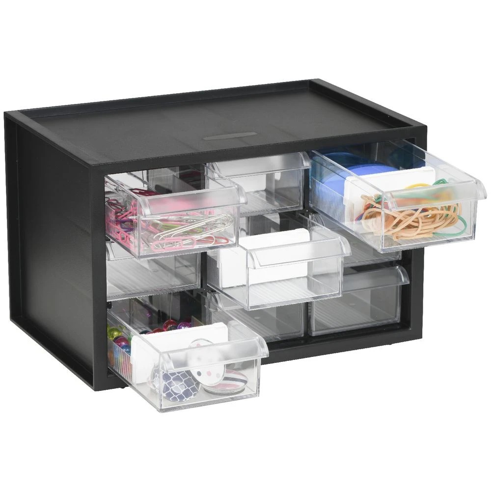 2 Otto Small Desktop Organiser with 9 Drawers Black, 2 of 2