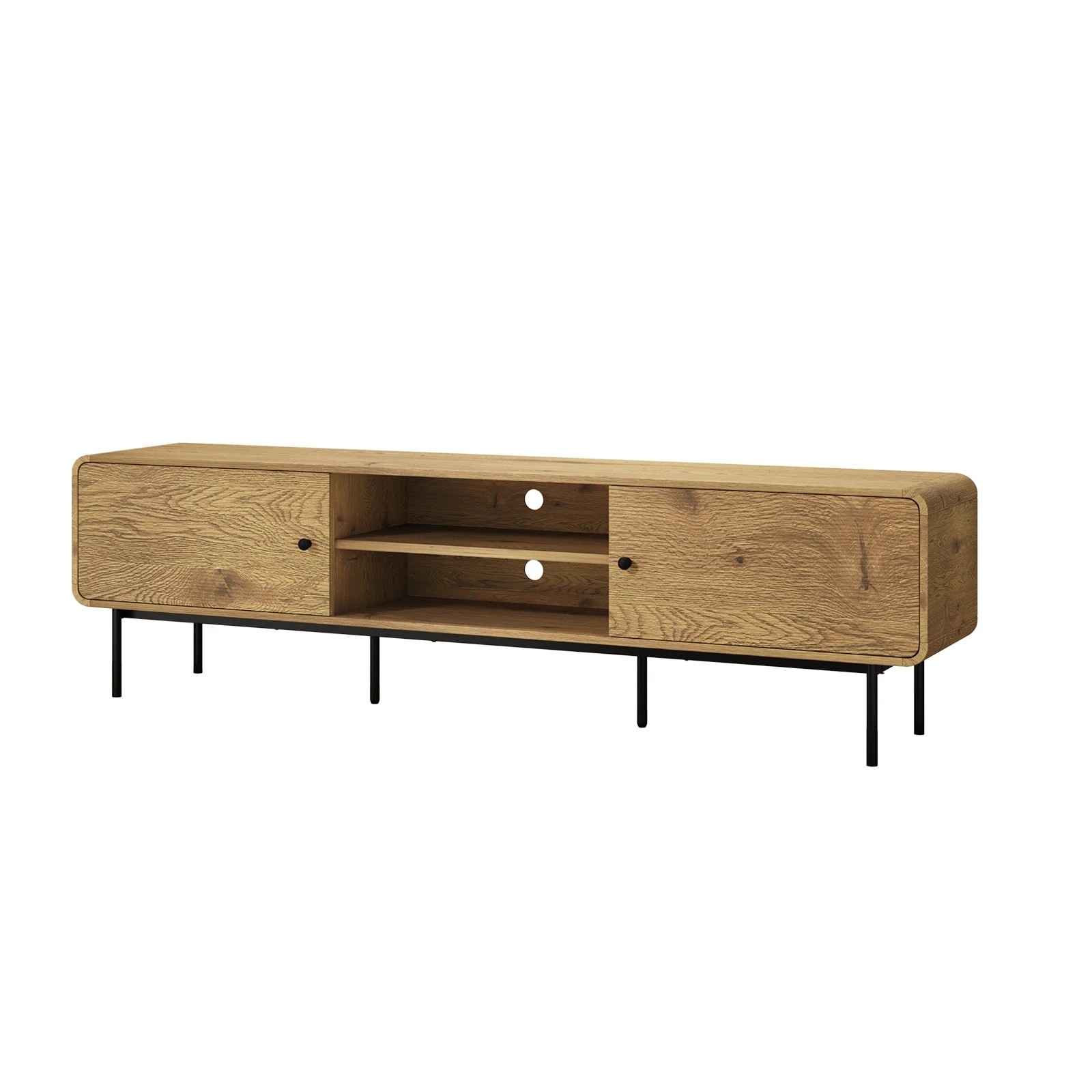 1 Oikiture Tv Cabinet Entertainment Unit 180cm Wooden
 - Natural, 1 of 9