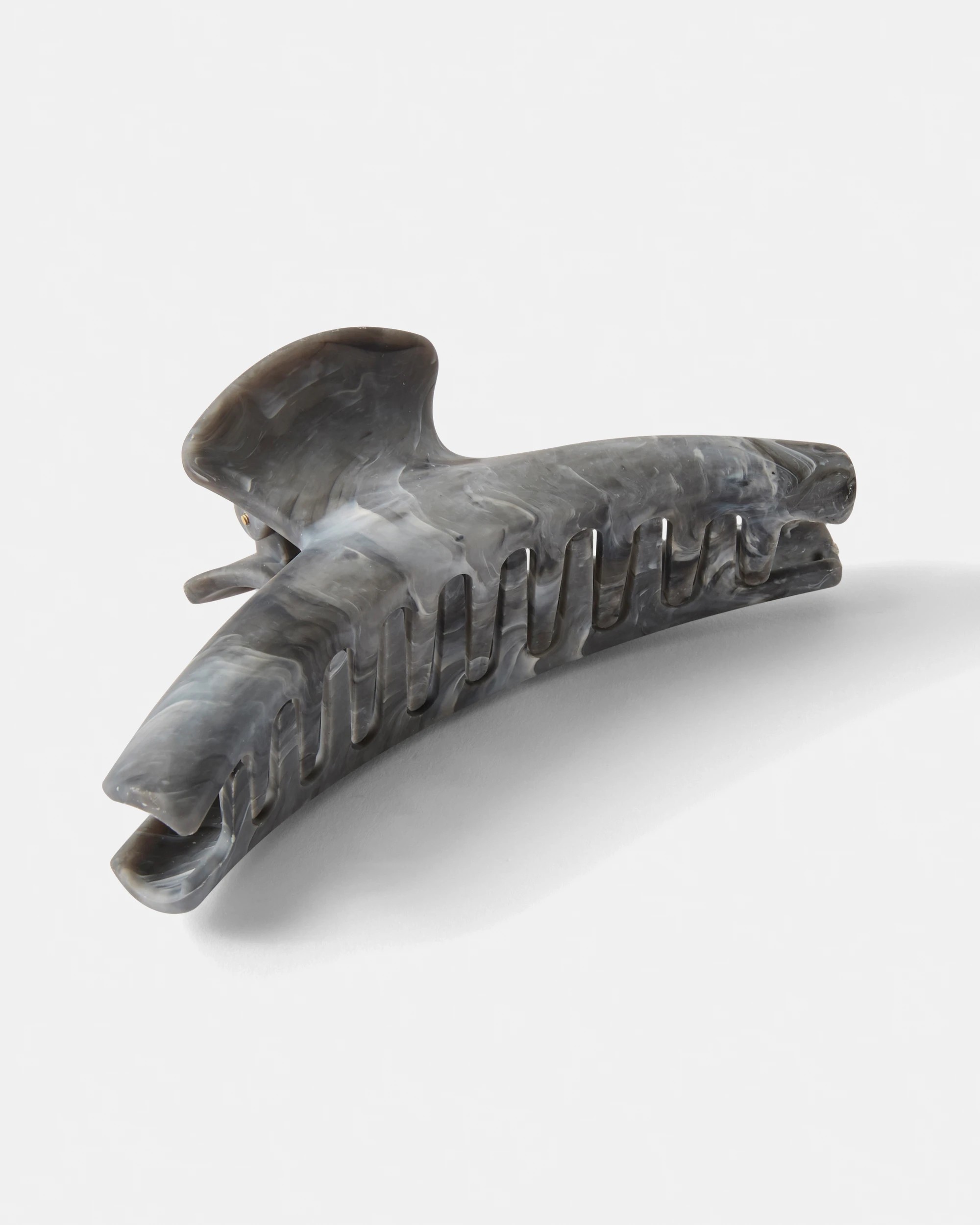 2 Black Matte Marble Look Claw Hair Clip, 2 of 3