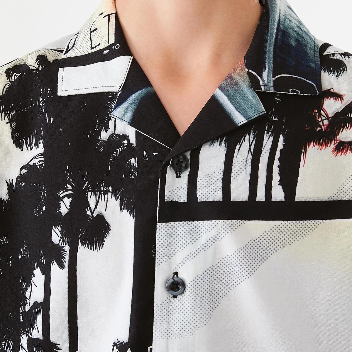 4 Short Sleeve Resort Shirt Wht Plmskt, 4 of 9