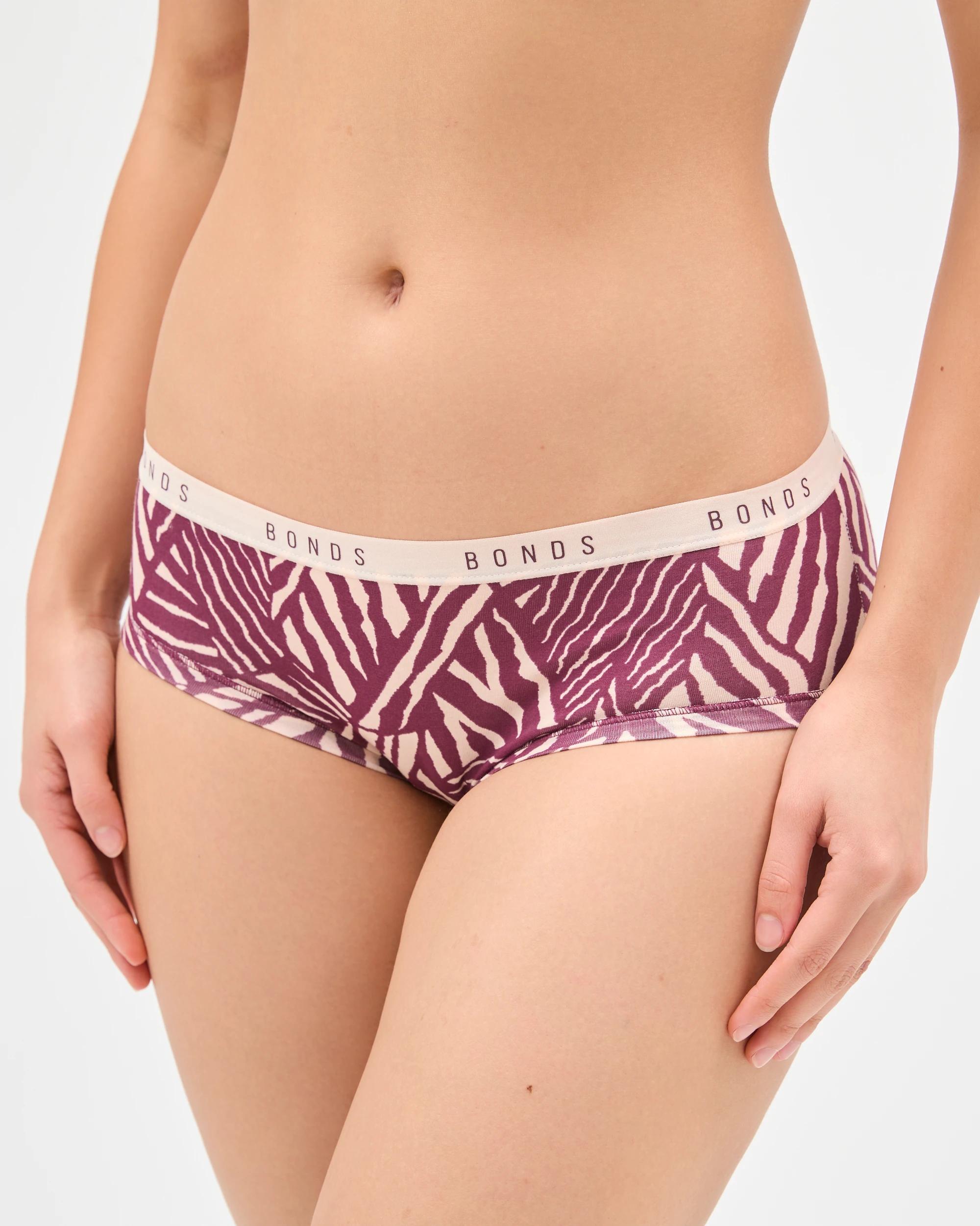 4 Bonds Cottontails 3 Pack Midi Briefs NATURAL STRIPE, 4 of 5