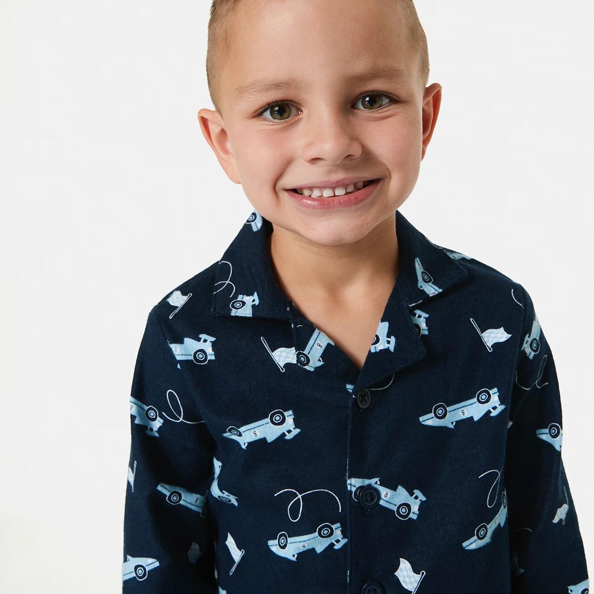 3 Flannel Pyjama Set Cars, 3 of 8