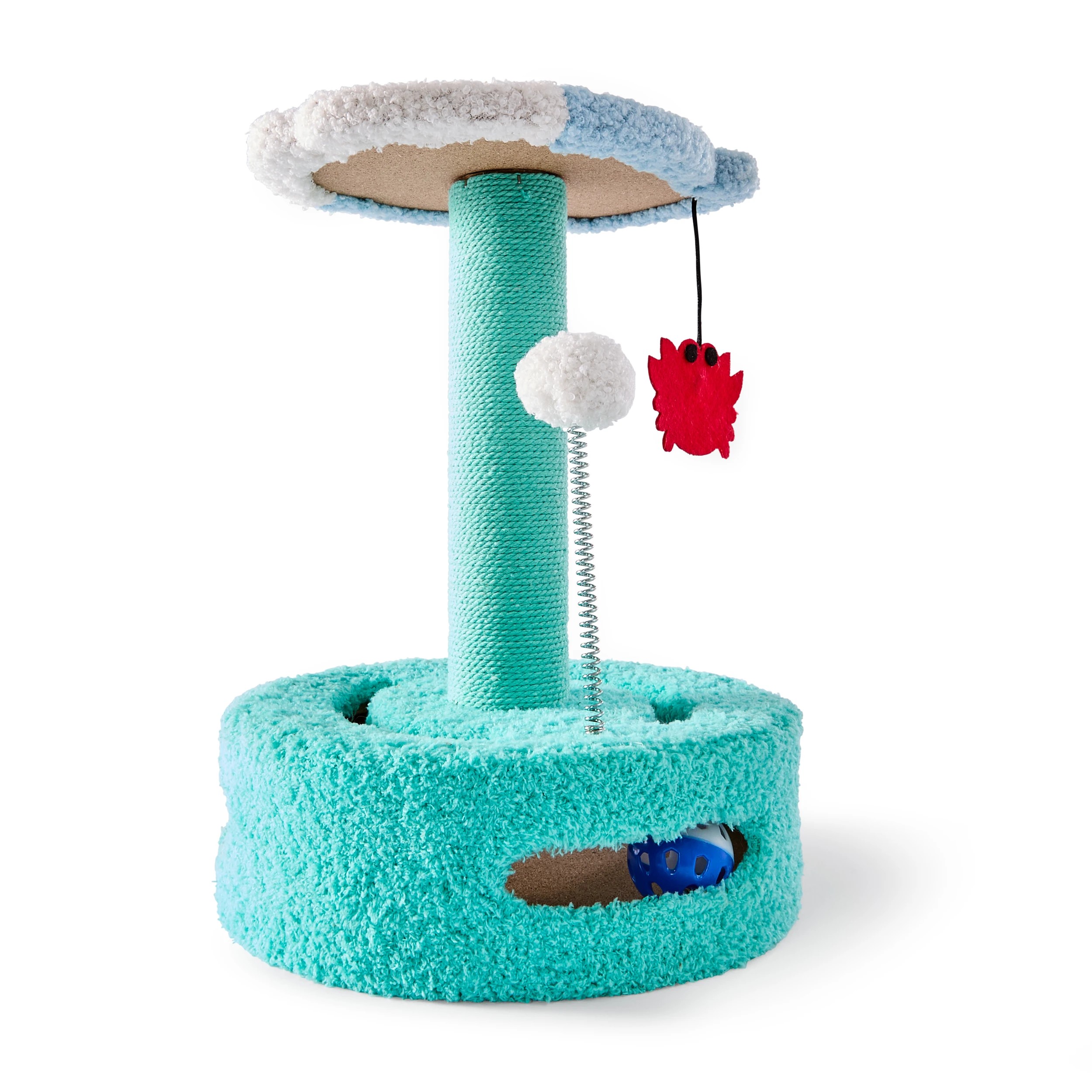 6 Novelty Cat Scratcher with Ball - Small, Assorted, 6 of 10