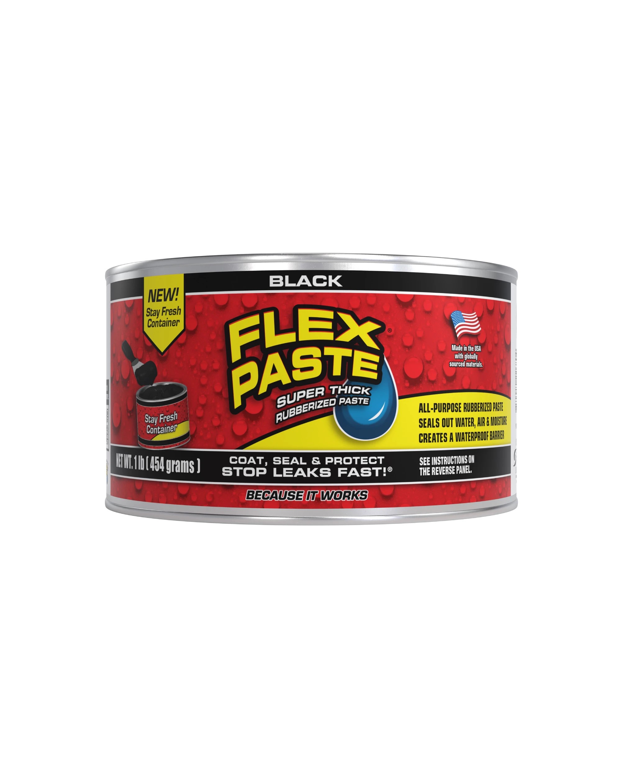 1 Flex Paste 450g, Waterproof Putty, Sealant, Fill Gaps Cracks Holes - Black, 1 of 7