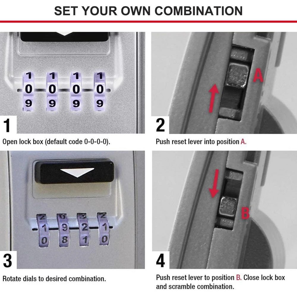 6 Master Lock Wall Mountable Light Up Key Safe, 6 of 10