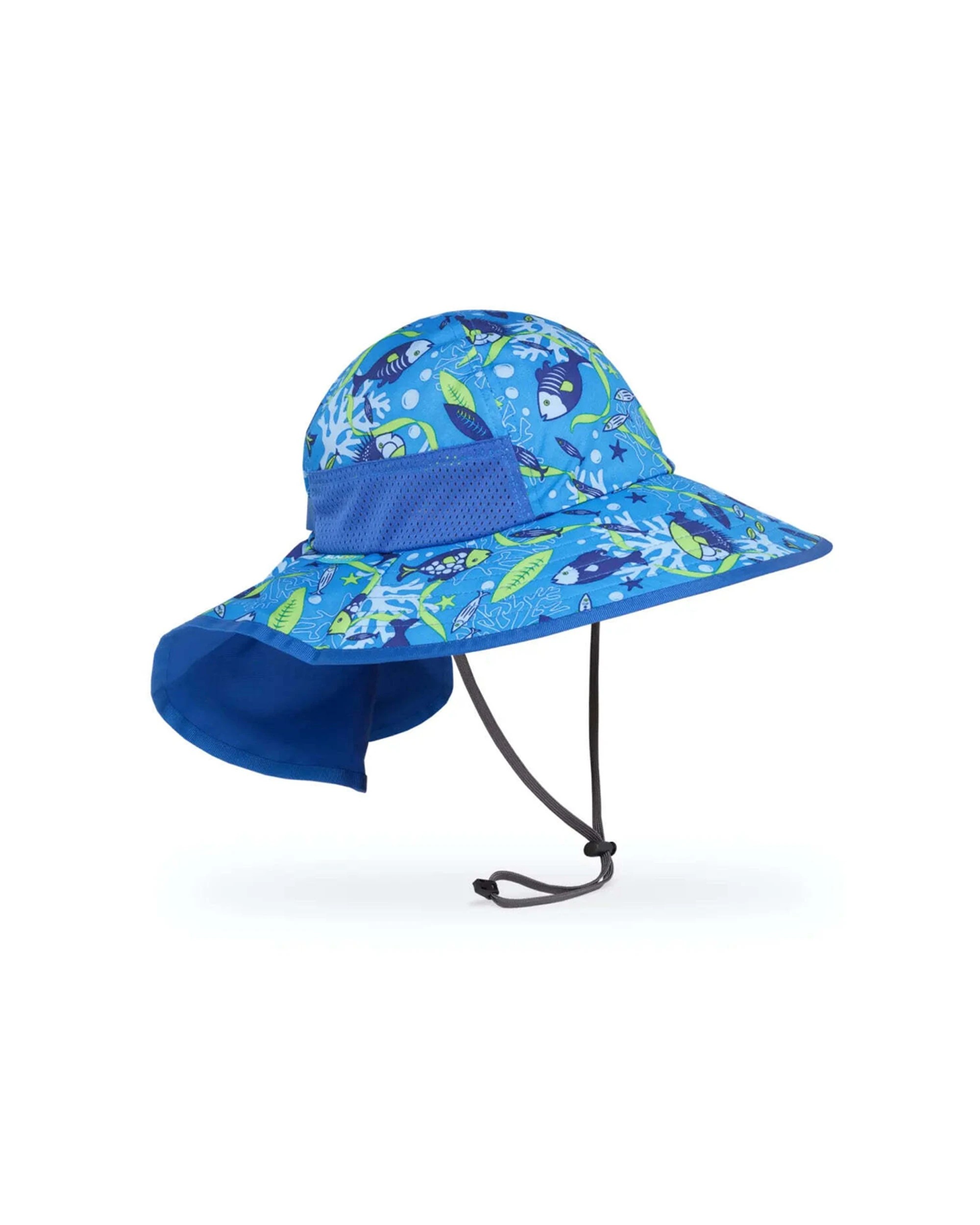 1 Sunday Afternoons Kids Play Hat Youth 5-9 Years UPF 50 Sun Protection Aquatic - Blue, 1 of 2