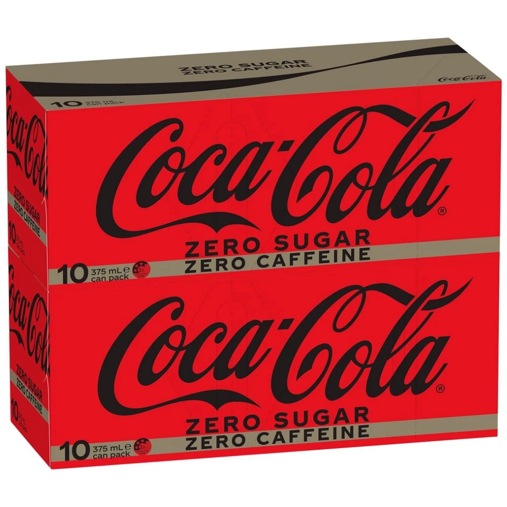 3 Coca-Cola Zero Sugar Zero Caffeine Cans 375mL 20 Pack, 3 of 4