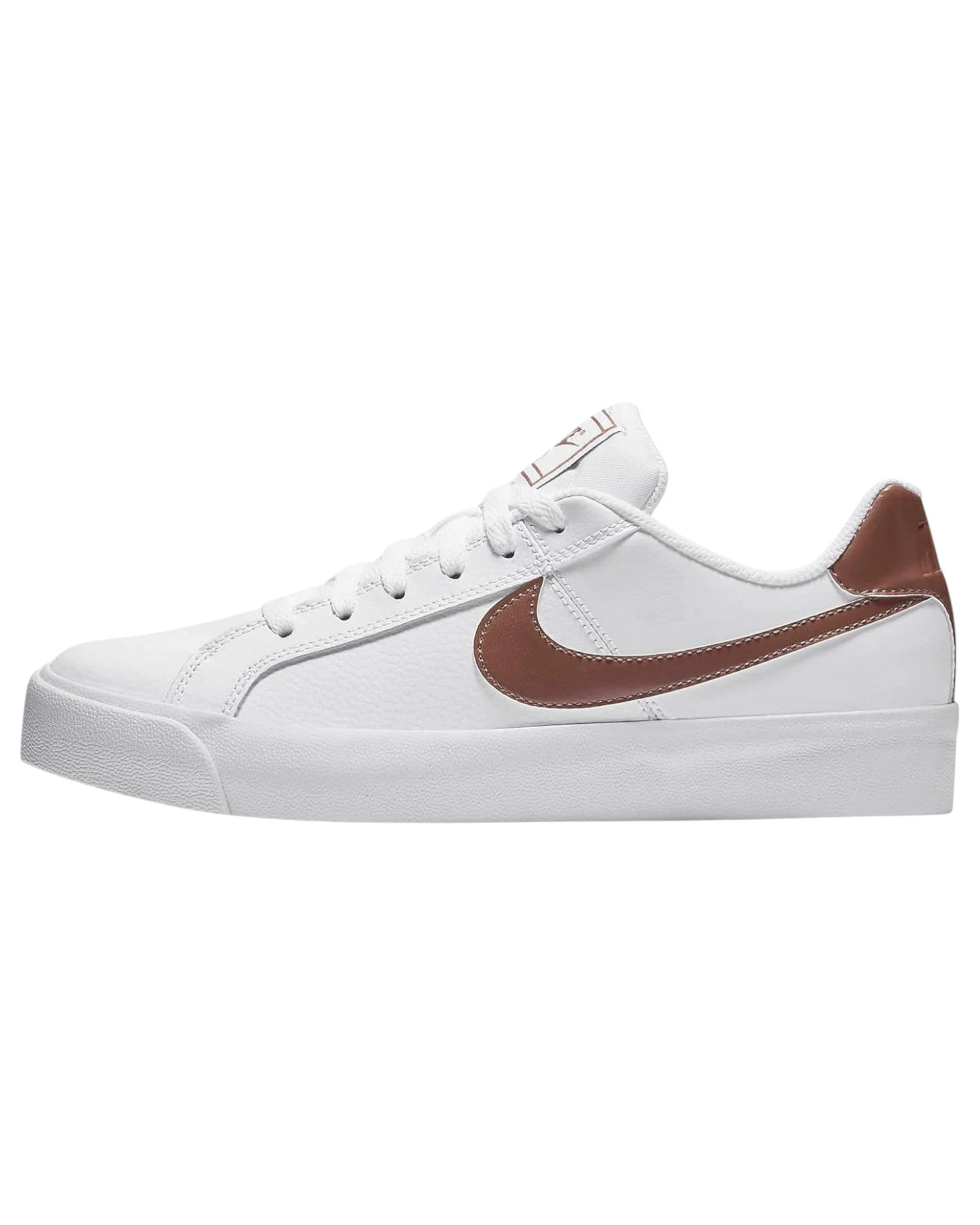 6 Nike Womens Court Royale AC Athletic Shoes WHITE/MAUVE, 6 of 6