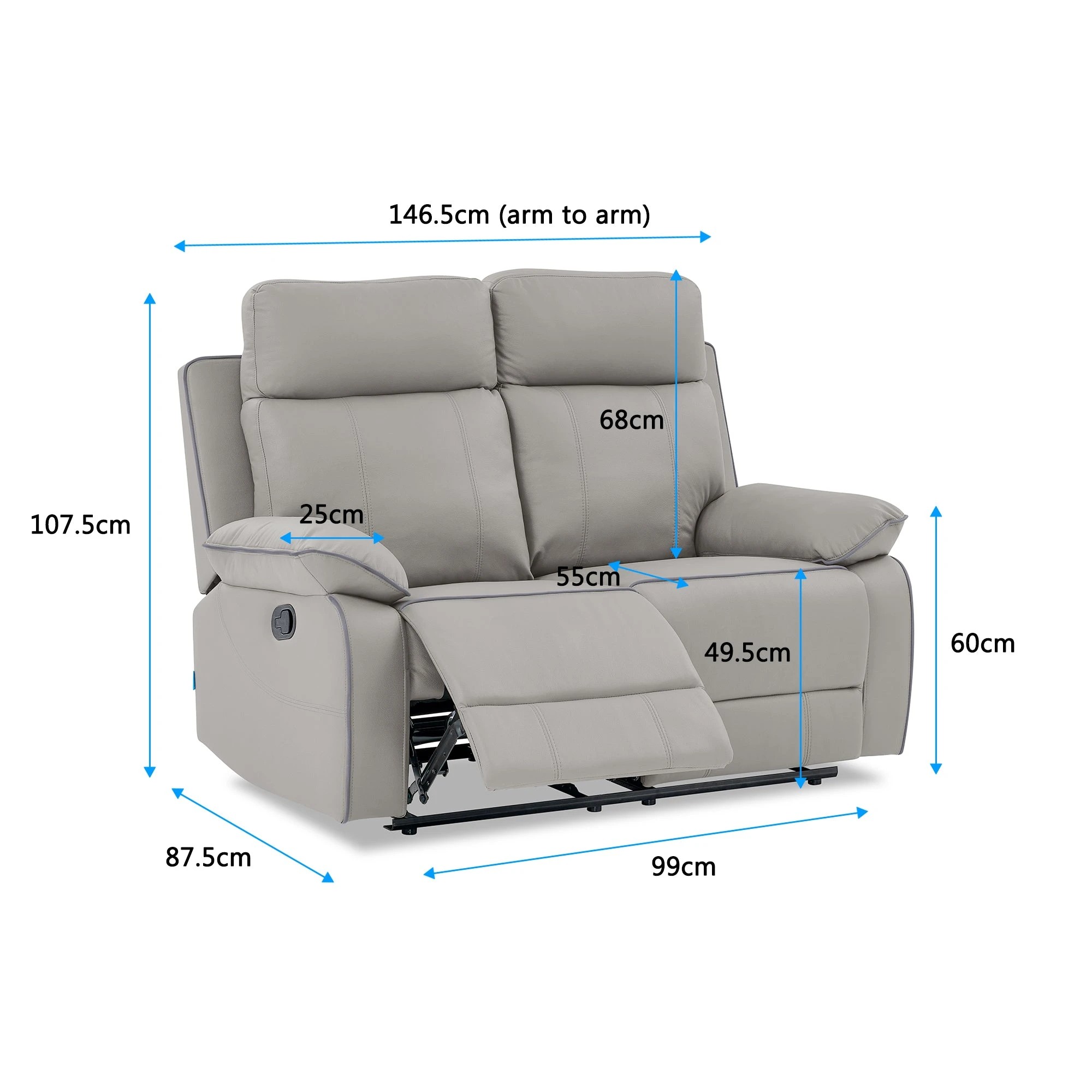 4 Foret 6-seater Sofa Lounge Convertible Couch Furniture Ottoman Recliner Chaise, 4 of 7