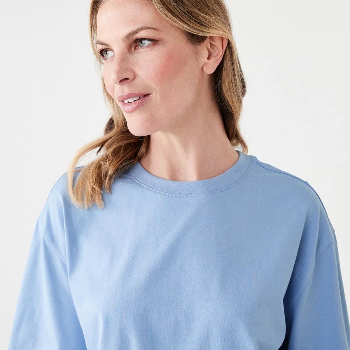 4 Short Sleeve Oversized Boyfriend T-shirt BRUNI BLUE, 4 of 5