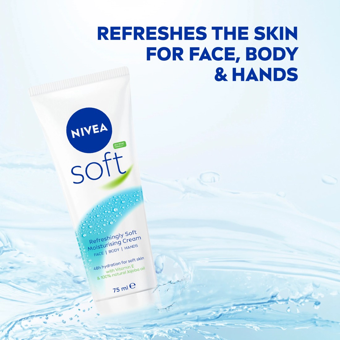 3 Nivea Soft Moisturising Cream 75ml - Jojoba Oil and Vitamin E, 3 of 8