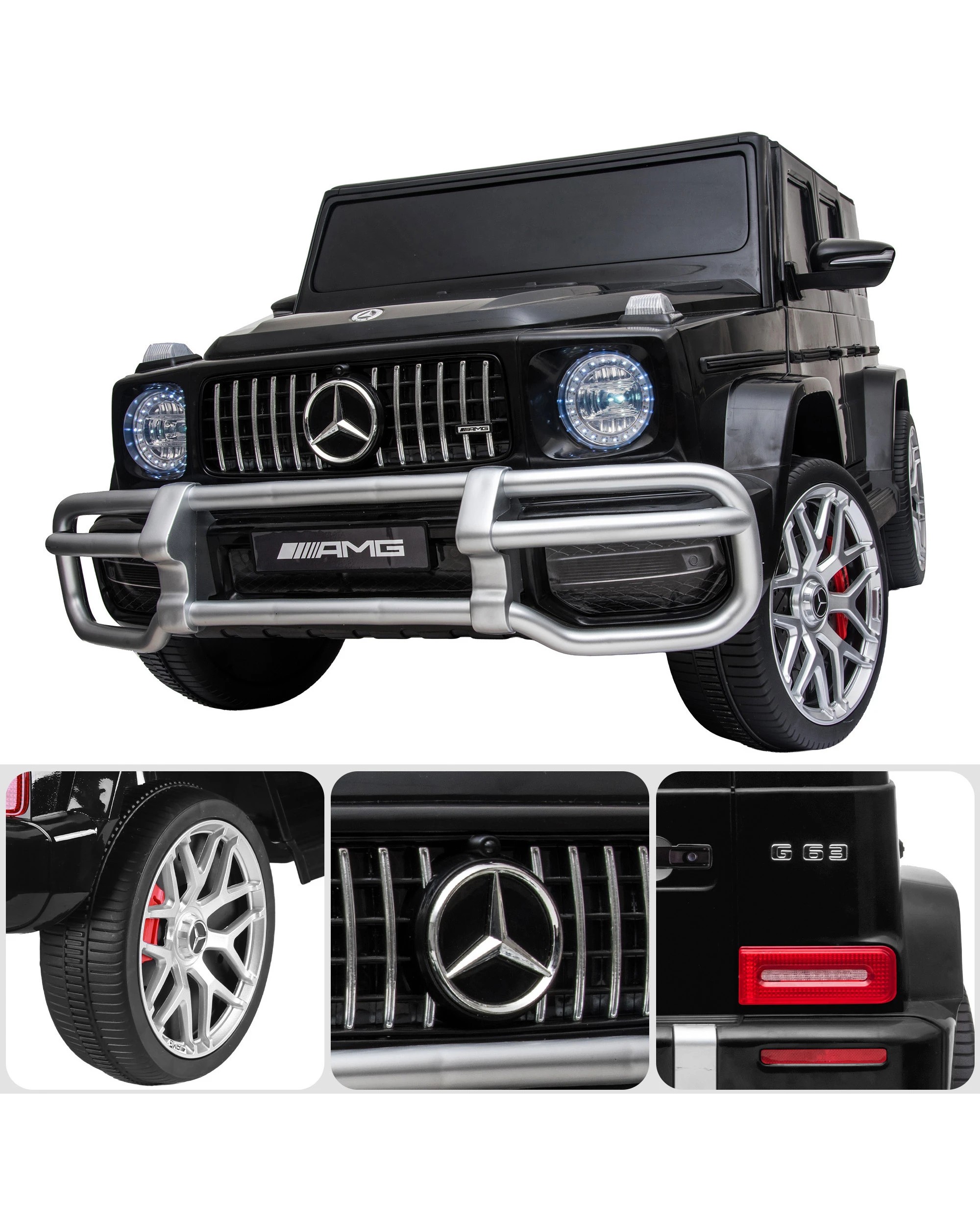 7 Kahuna Mercedes Benz AMG Licensed G63 Kids Electric Ride On Car Remote Control Dual 50W Motors Music Player LED Lights, 7 of 7