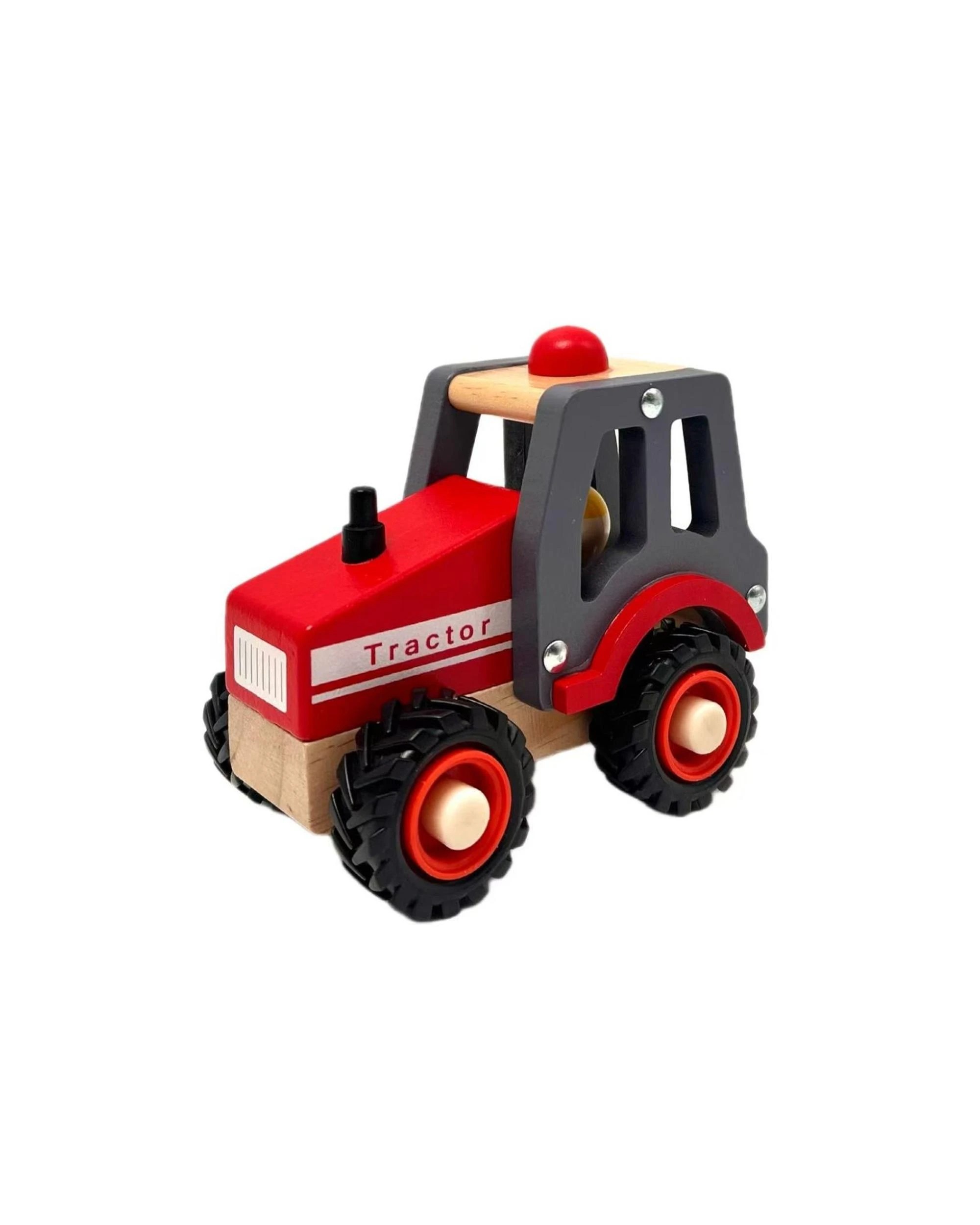 3 Toyslink Wooden Wheelie Tractors Toy Vehicle, 3 of 3
