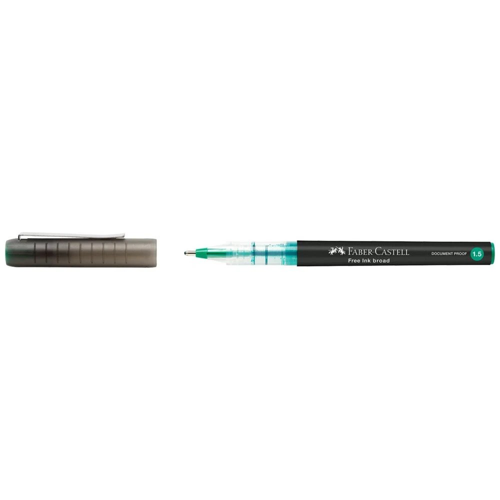 2 Faber Castell Free Ink Rollerball Pen 1.5 mm Green, 2 of 4