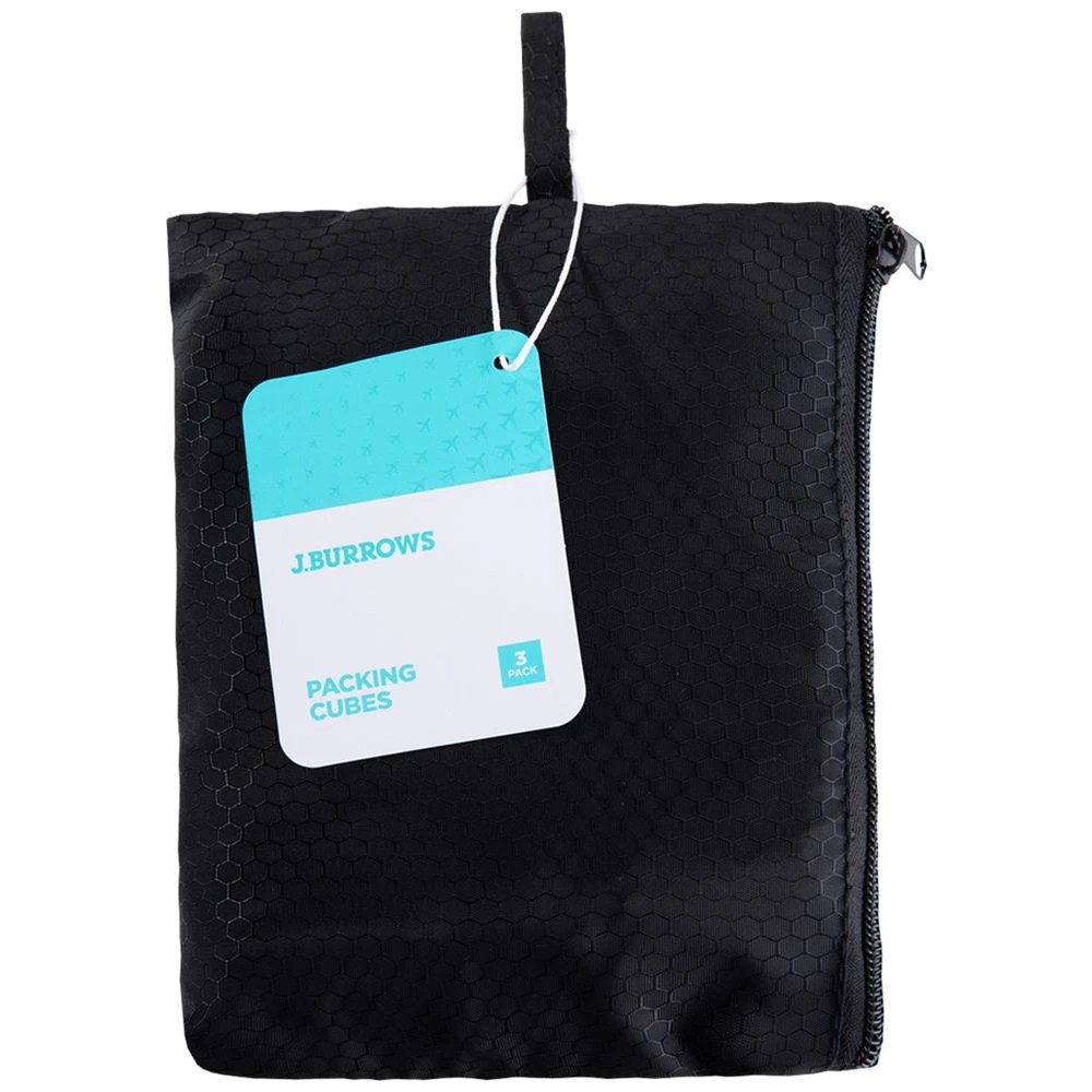 7 J.Burrows Packing Cubes 3 Pack Black, 7 of 7