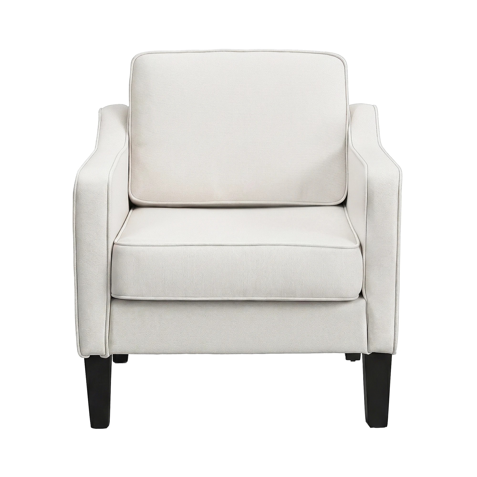 3 Artiss Armchair Lounge Accent Chair Linen Fabric - White, 3 of 3