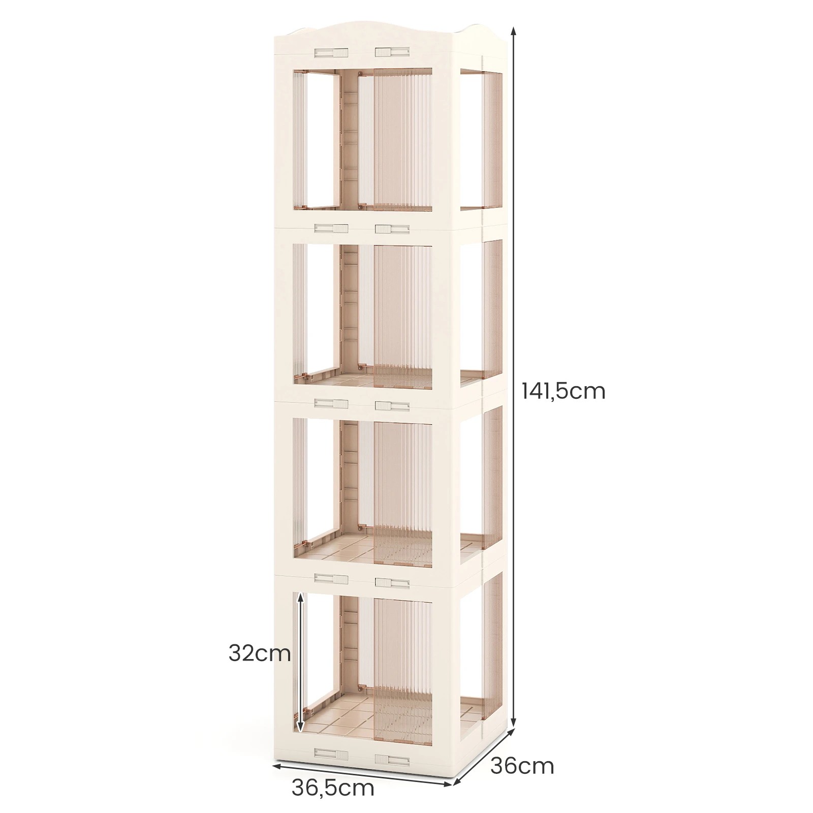 2 Costway 360° Rotating Bookshelf 4-Tier Corner Bookcase Display Shelf Storage Organiser, 2 of 3
