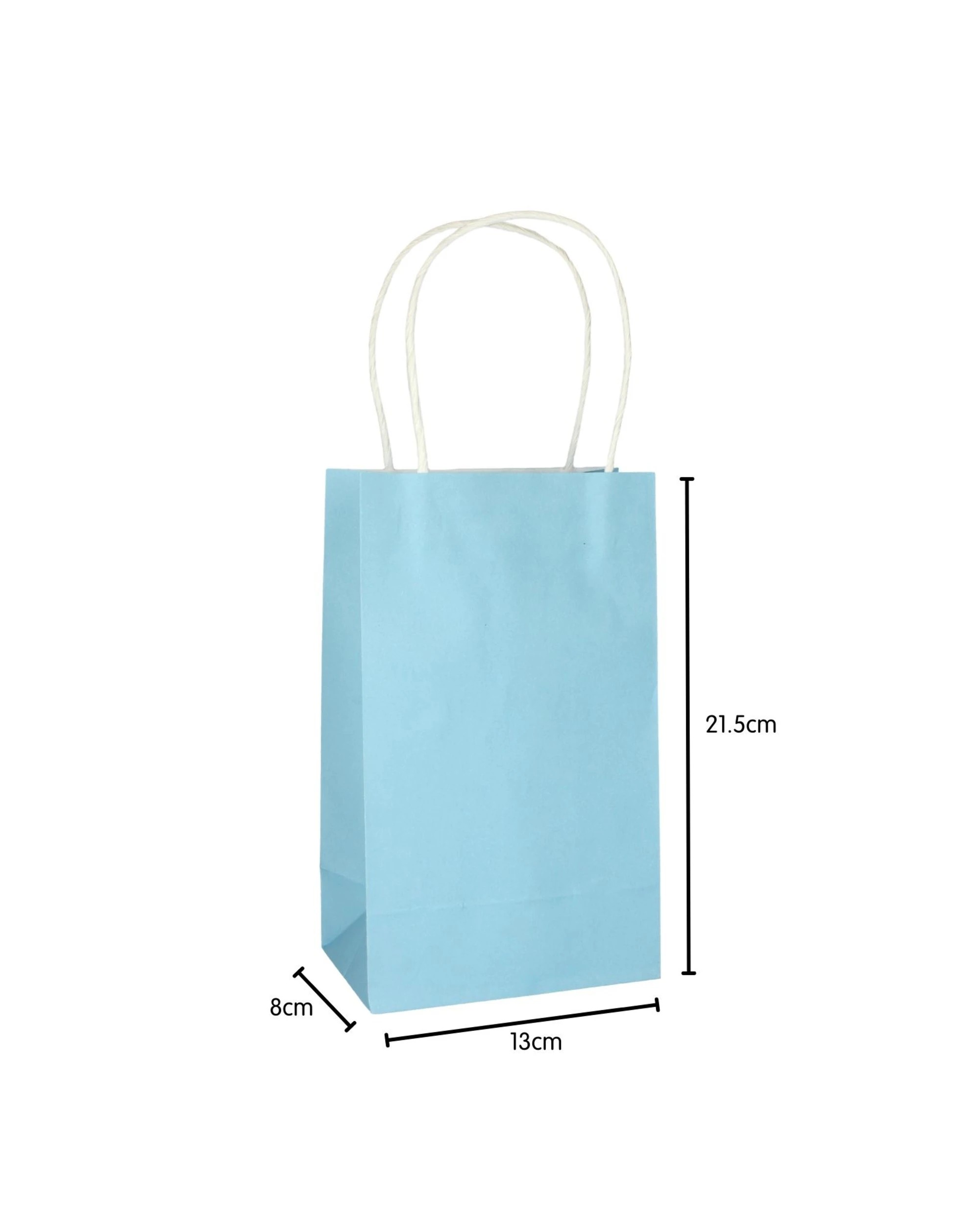 2 Eco Occasions Pastel Paper Gift Bags 21.5cm Pack of 5 - Blue, 2 of 3