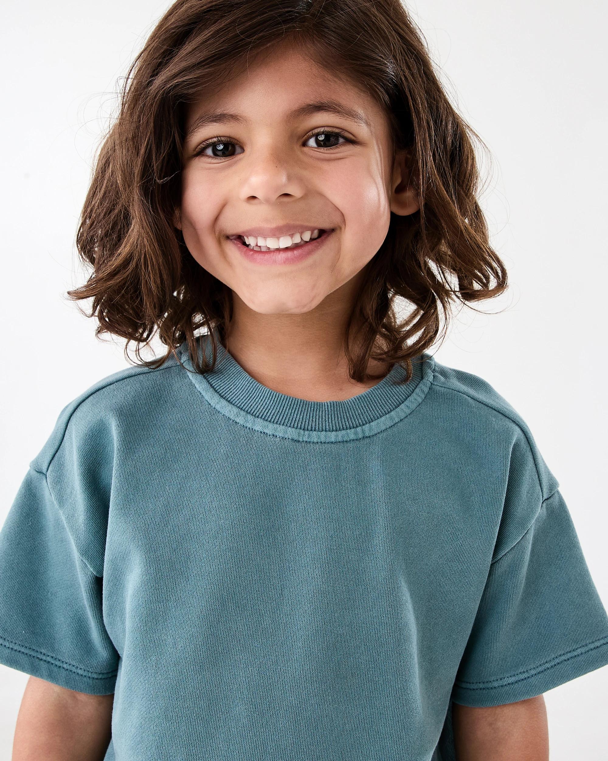 3 Oversized Acid Wash T-shirt Gbln Blue, 3 of 8