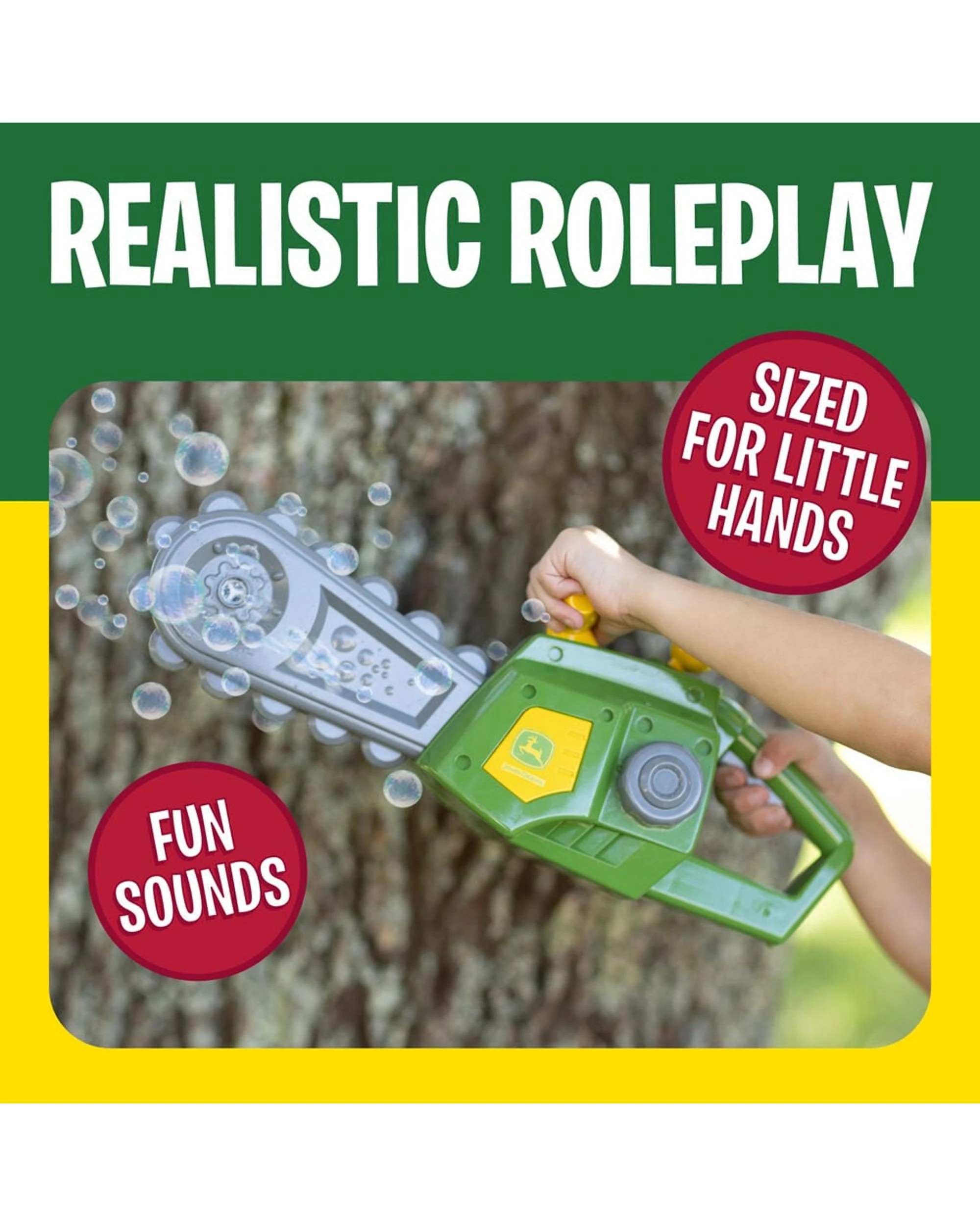 7 John Deere Motorised Bubble 'N' Fun Chainsaw Bubble Machine, 7 of 8