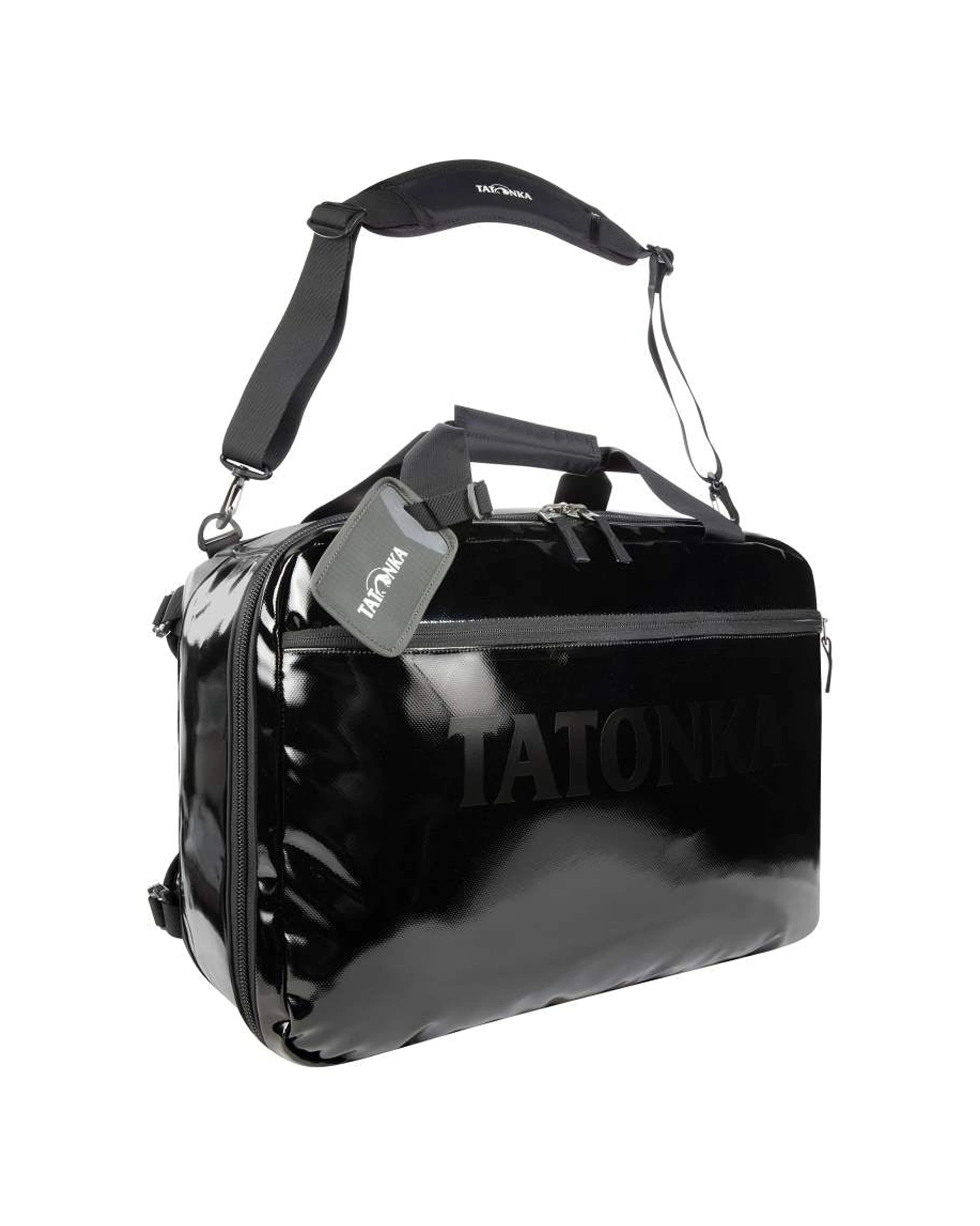 1 Tatonka Nylon Flight Outdoor Travel Duffel Bag 35L Carry On Mesh Pockets - Black, 1 of 4