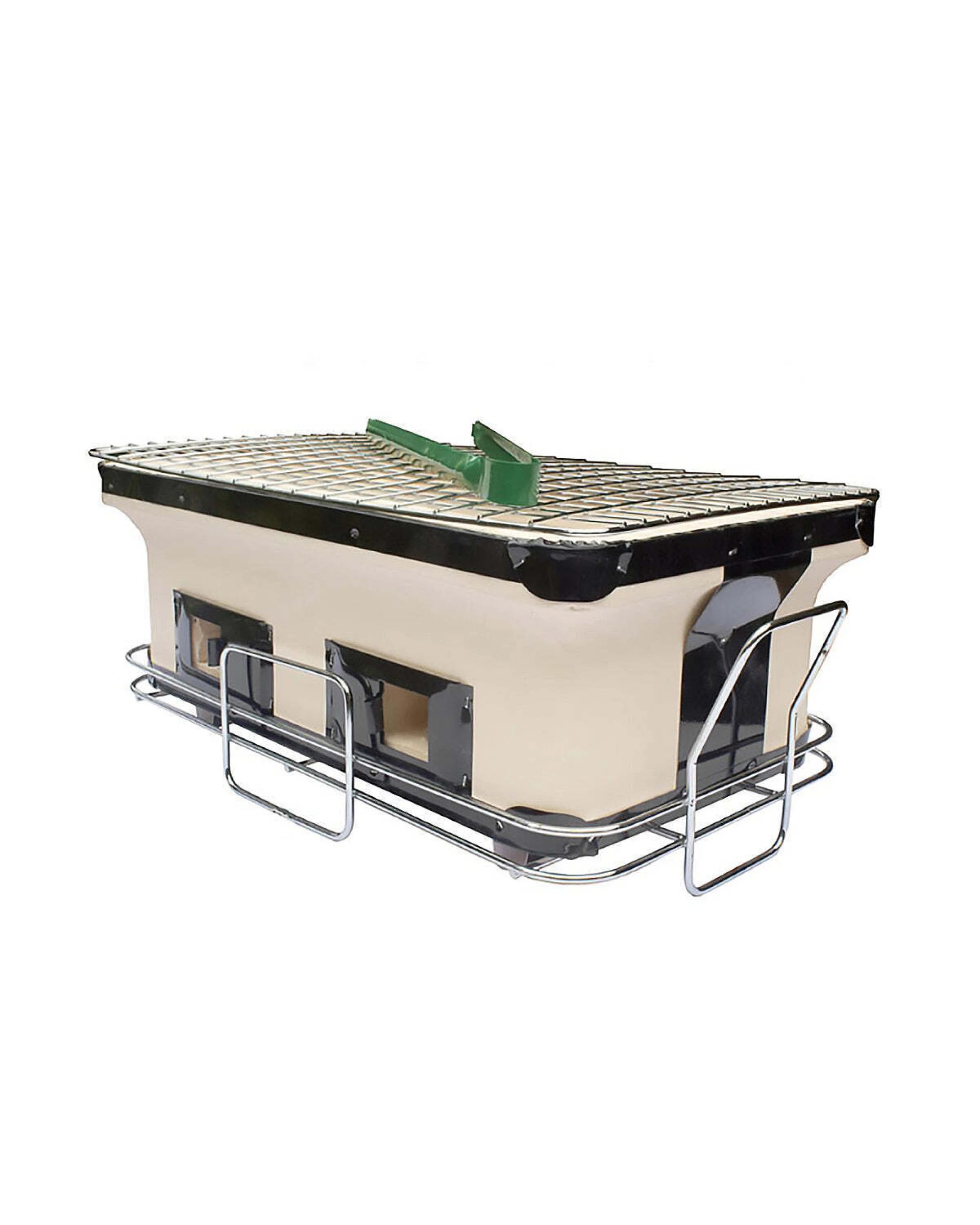 1 Healthy Choice Portable Hibachi Tabletop Grill Dual Charcoal BBQ Chambers, 1 of 6