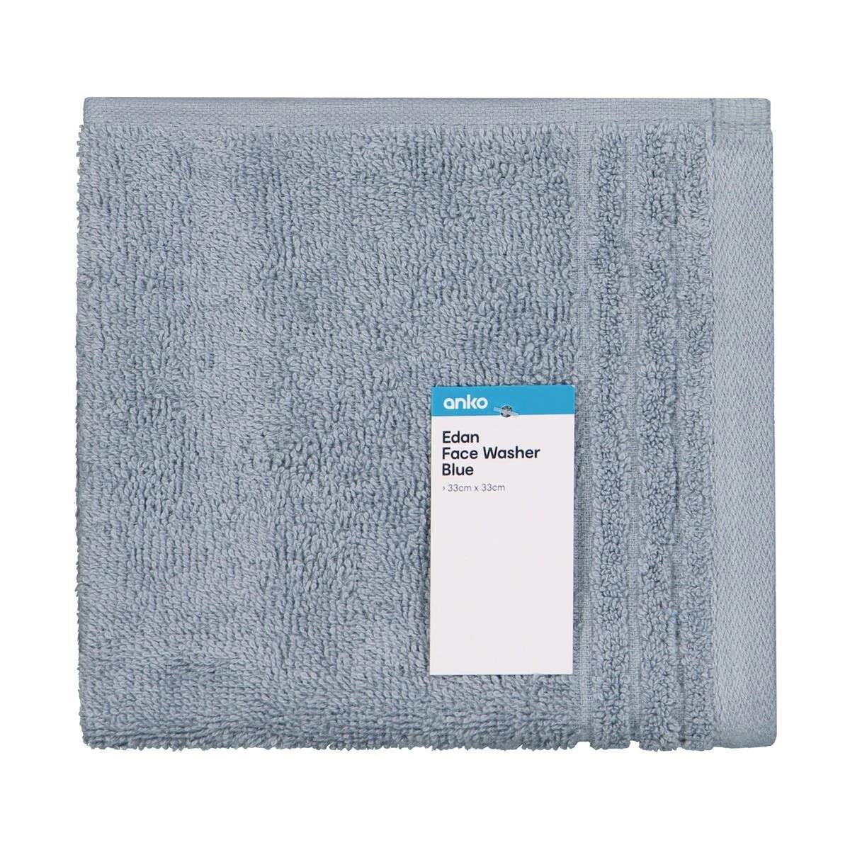 5 Edan Cotton Face Washer - Blue, 5 of 6