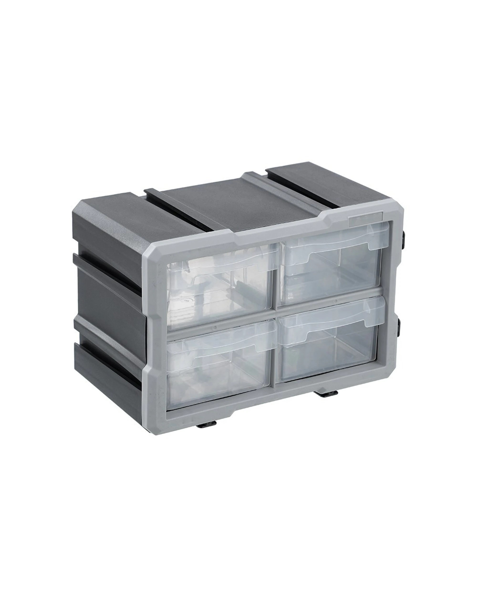 4 Boxsweden Garaz 4-Drawer Storage Organiser 29.5x19.5cm 4PK Stackable Modular
 - grey, 4 of 6