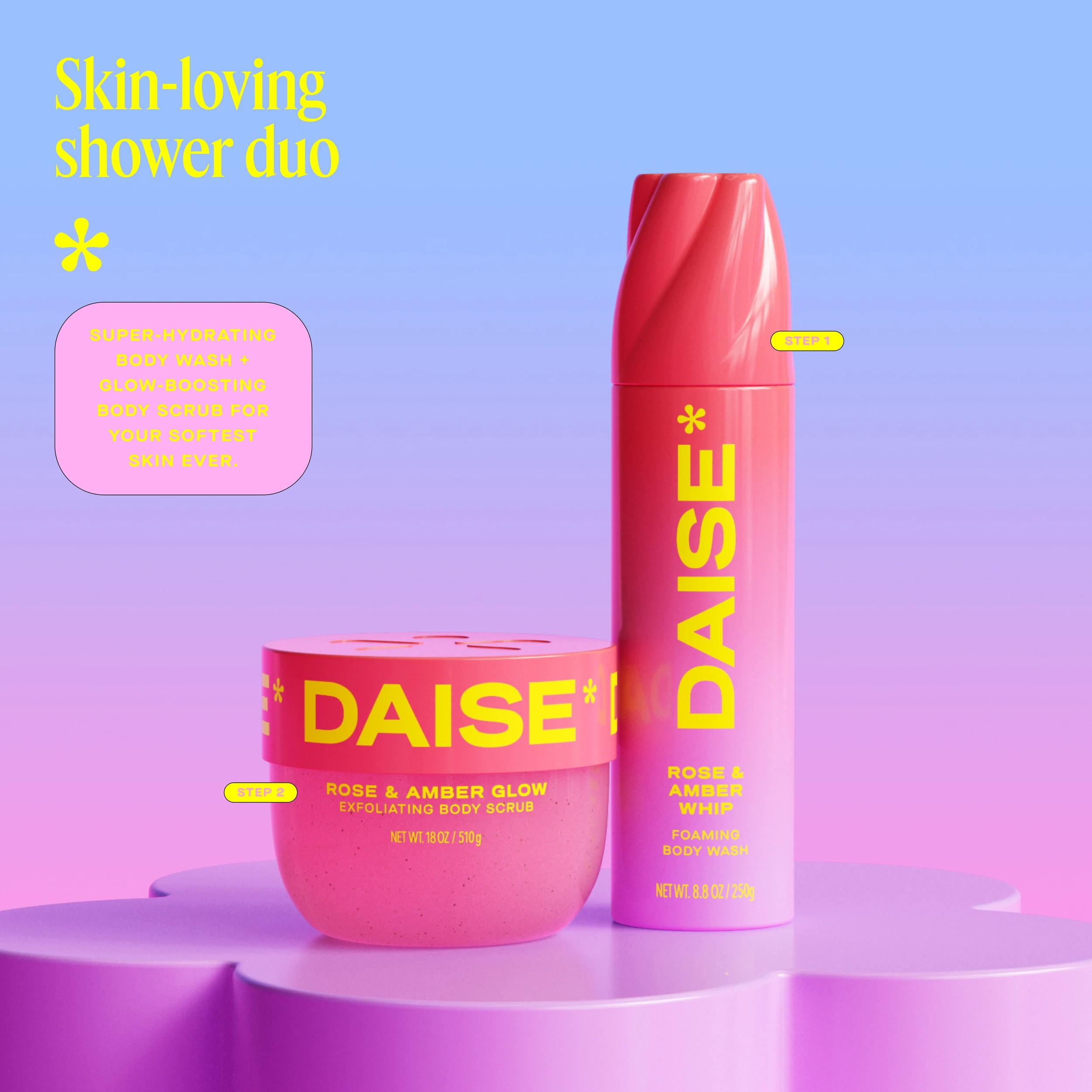 7 DAISE Foaming Body Wash 250g - Rose and Amber Whip, 7 of 8