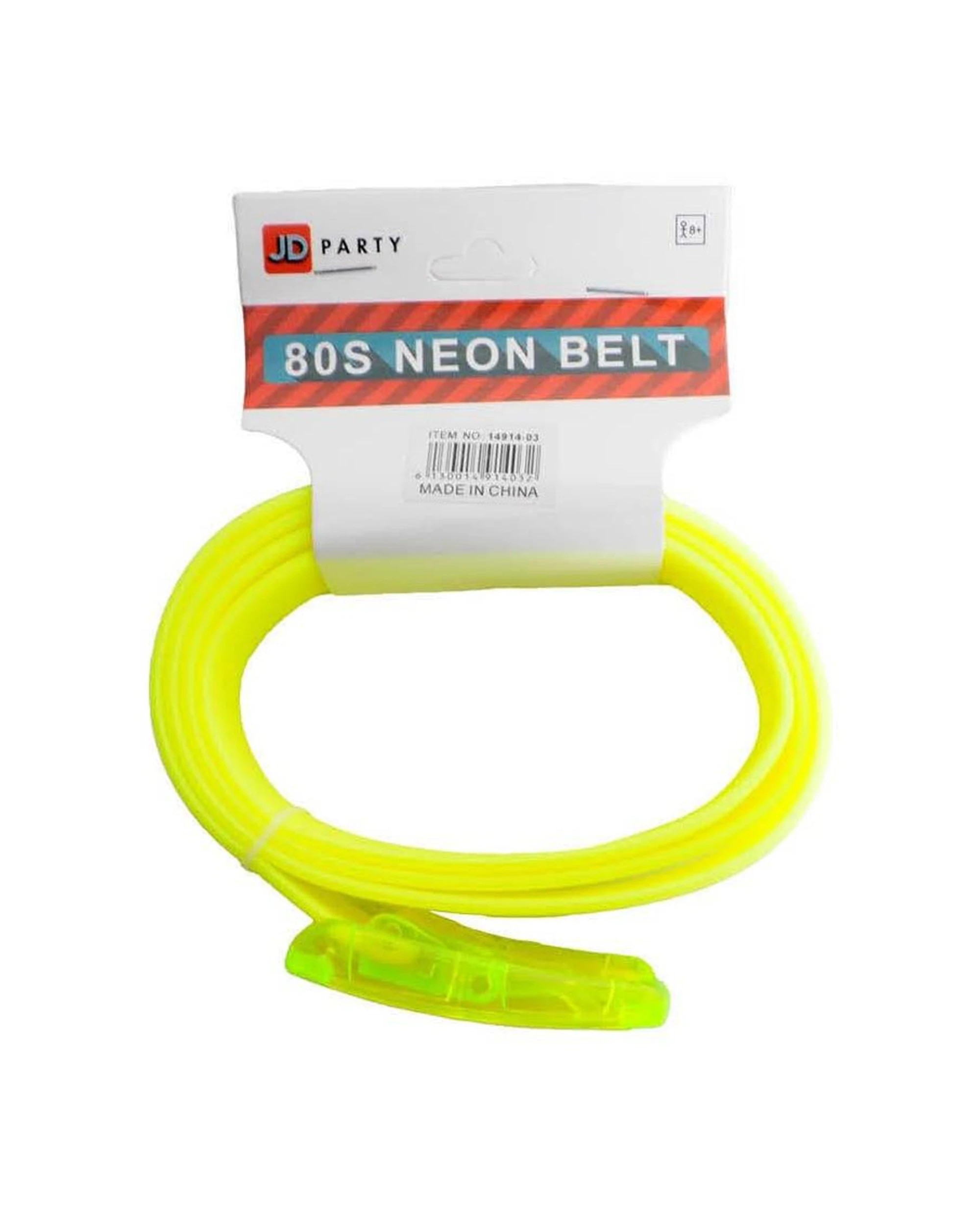 1 JD Party 80s Neon Belt Lightweight Plastic Party Accessory - Yellow, 1 of 1