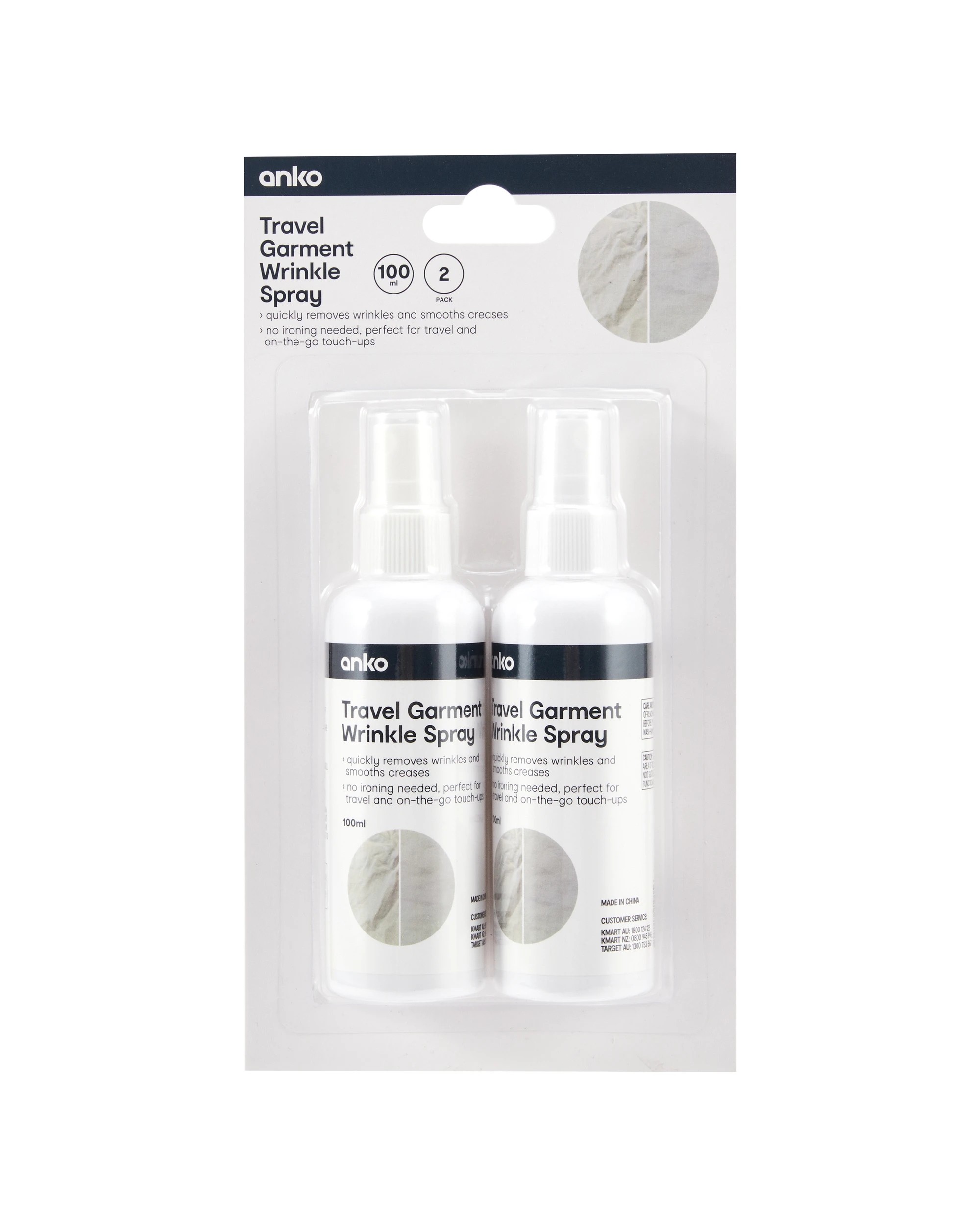 5 2 Pack Travel Garment Wrinkle Spray, 5 of 5