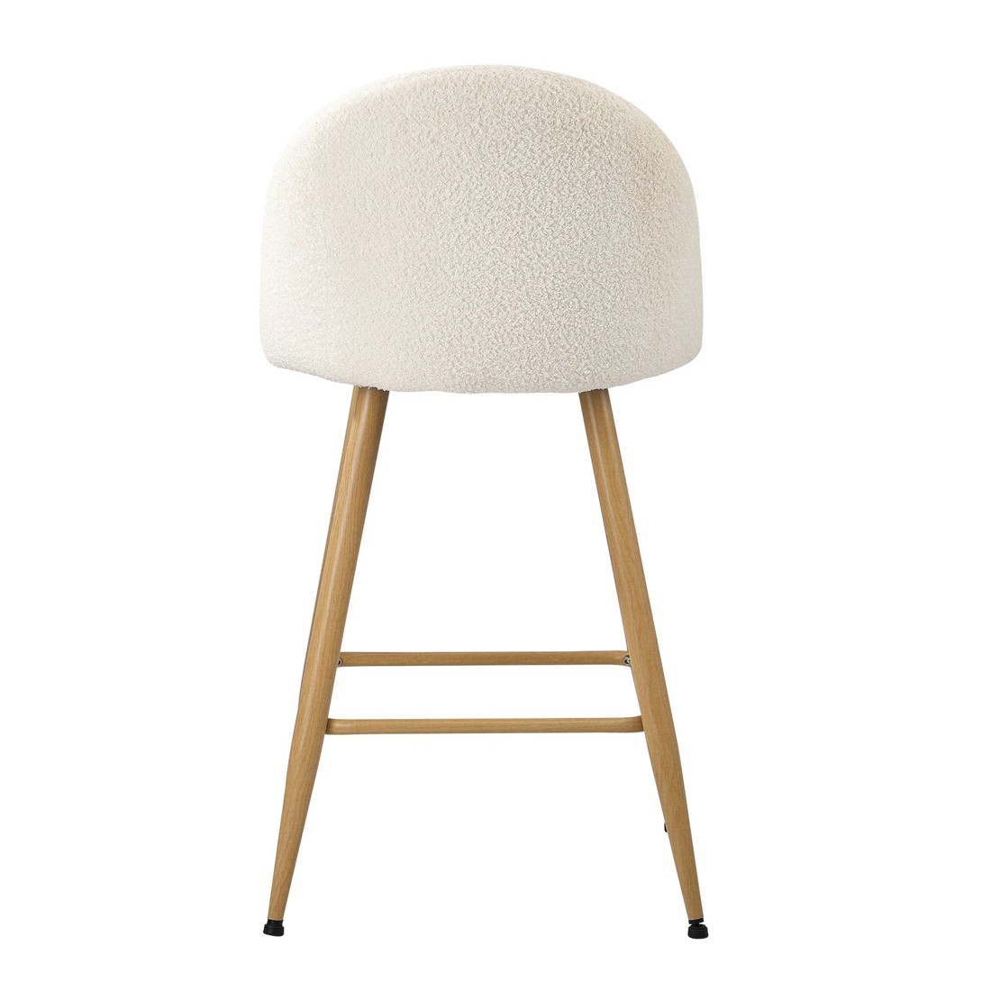 9 Oikiture 2x Bar Stools Kitchen Dining Chairs Counter Stool Boucle Padded Stools
 - Beige, 9 of 10